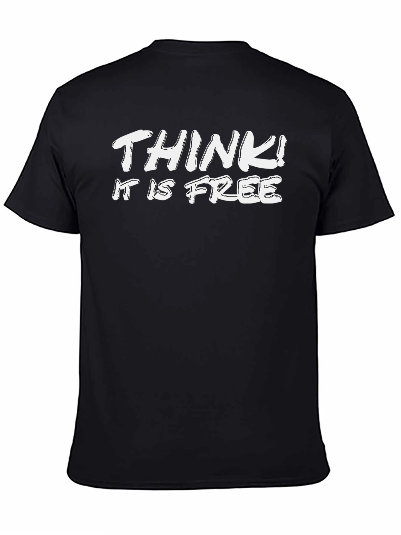 Think! It is Free Black Graphic Tee