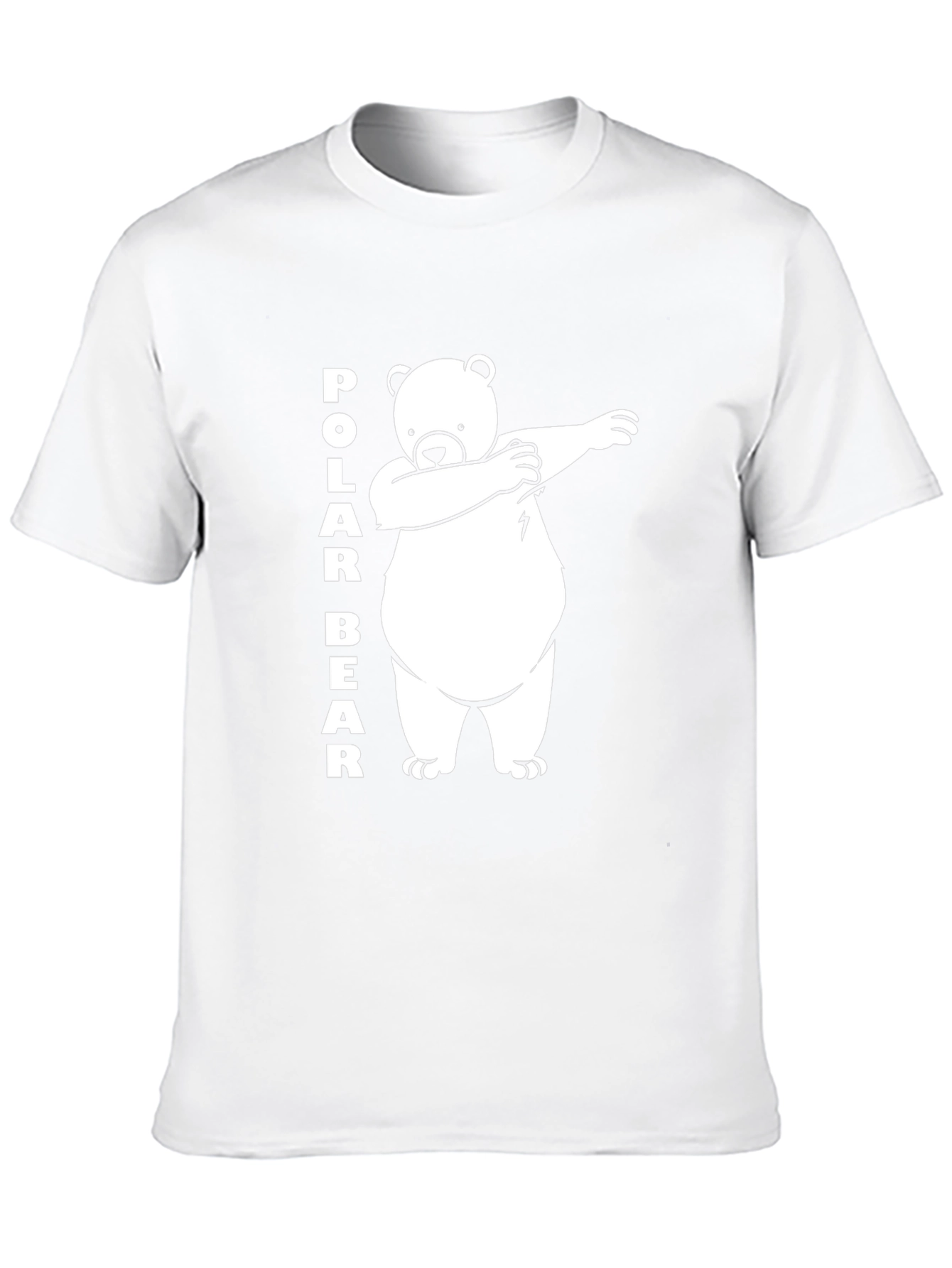 Dabbing Polar Bear Graphic Tee - Black Cotton T-Shirt