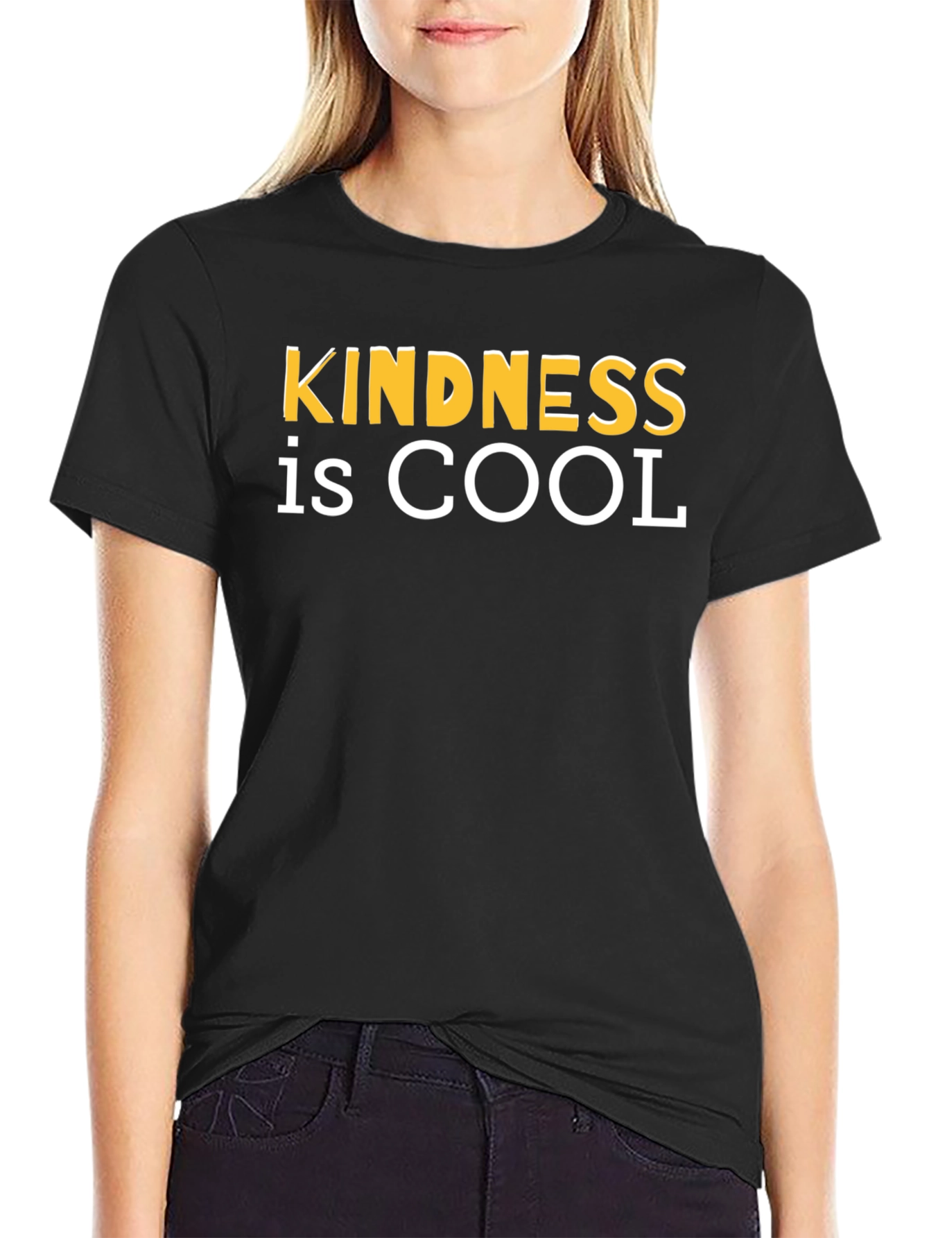 Kindness is Cool Black Graphic T-Shirt