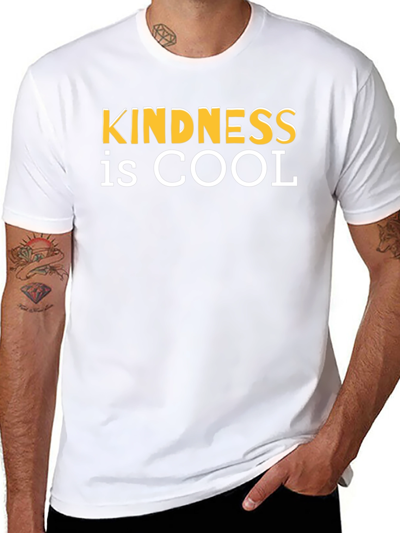 Kindness is Cool Black Graphic T-Shirt