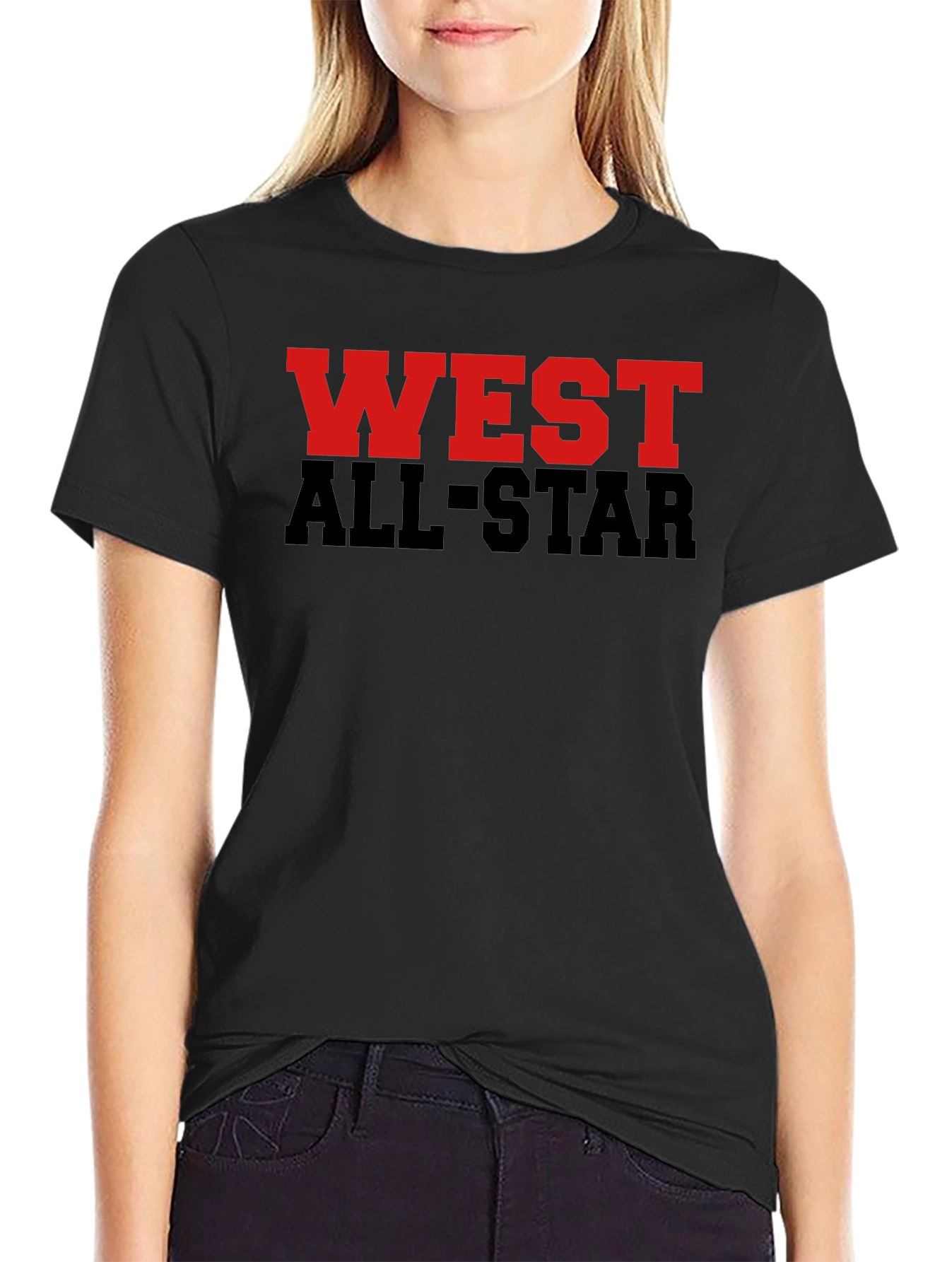 West All-Star Graphic Tee - Black Cotton Blend