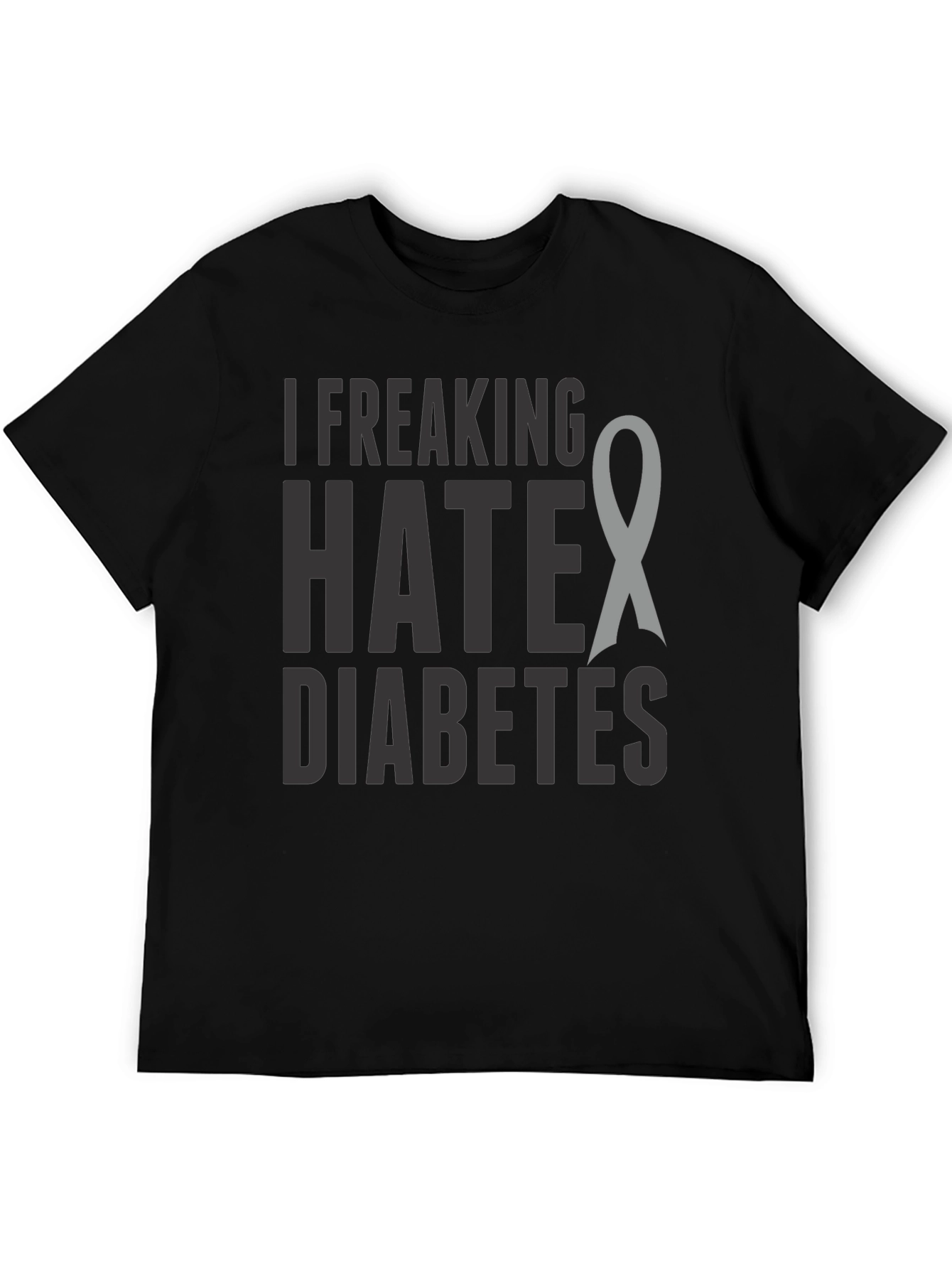 I Freaking Hate Diabetes Awareness Ribbon T-Shirt