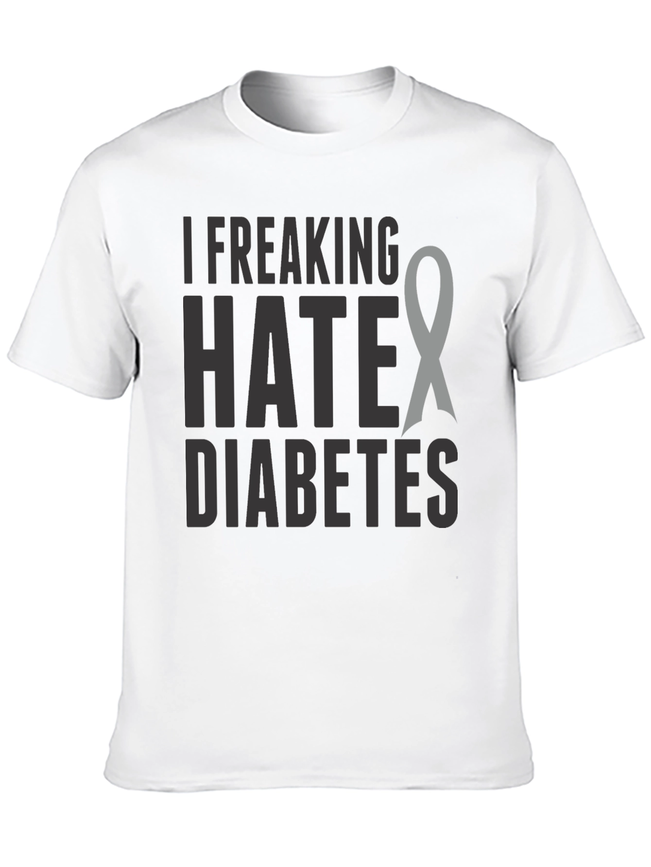 I Freaking Hate Diabetes Awareness Ribbon T-Shirt