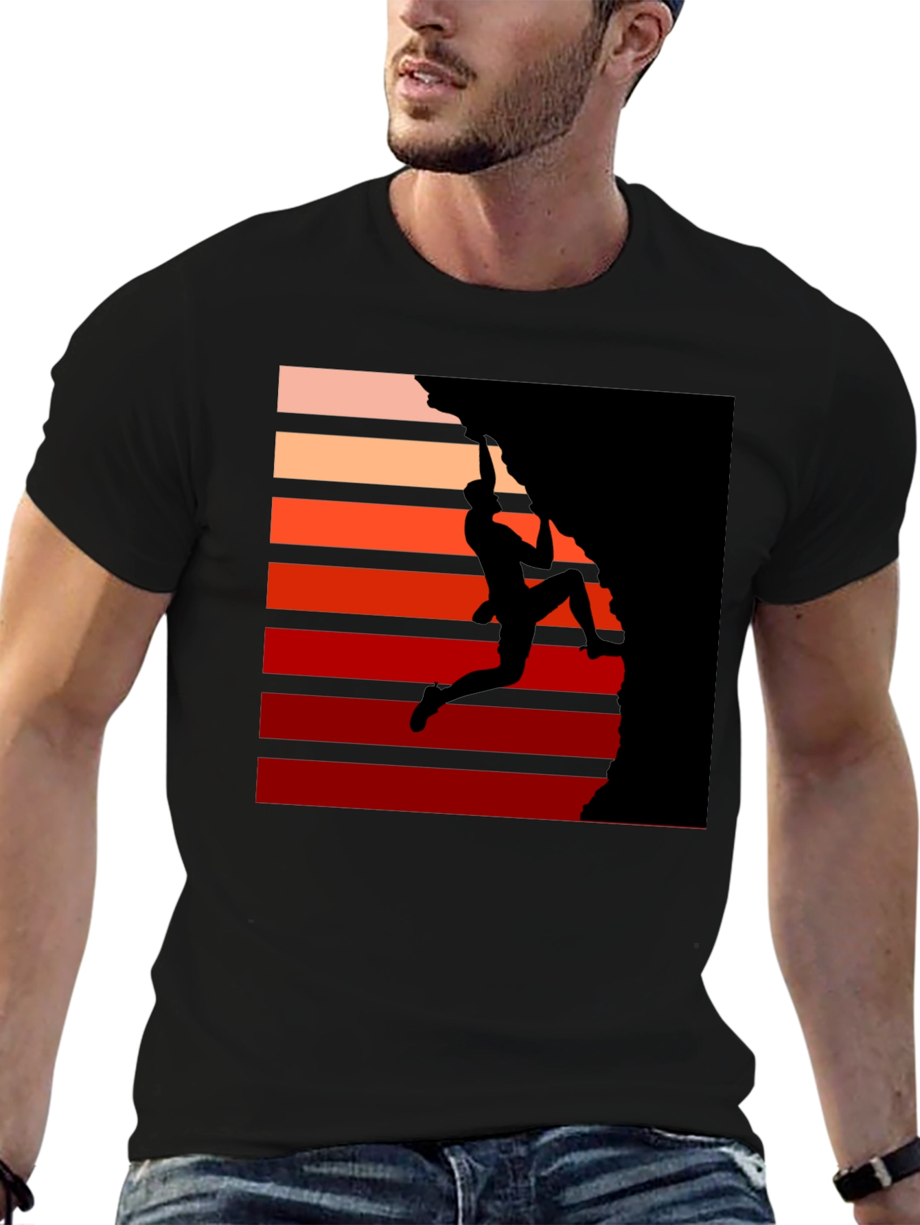 Sunset Climber Graphic Tee - Rock Climbing T-Shirt