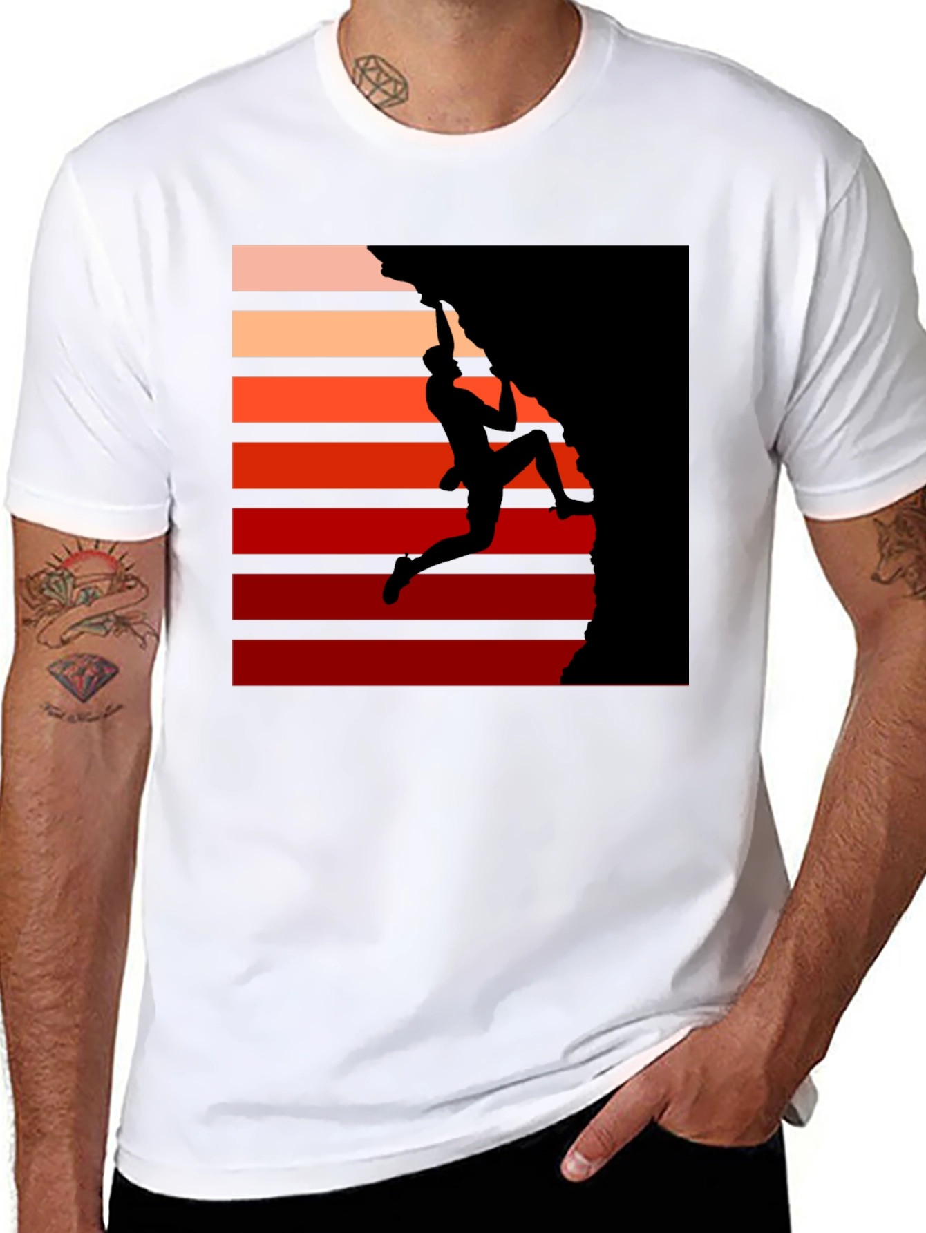 Sunset Climber Graphic Tee - Rock Climbing T-Shirt