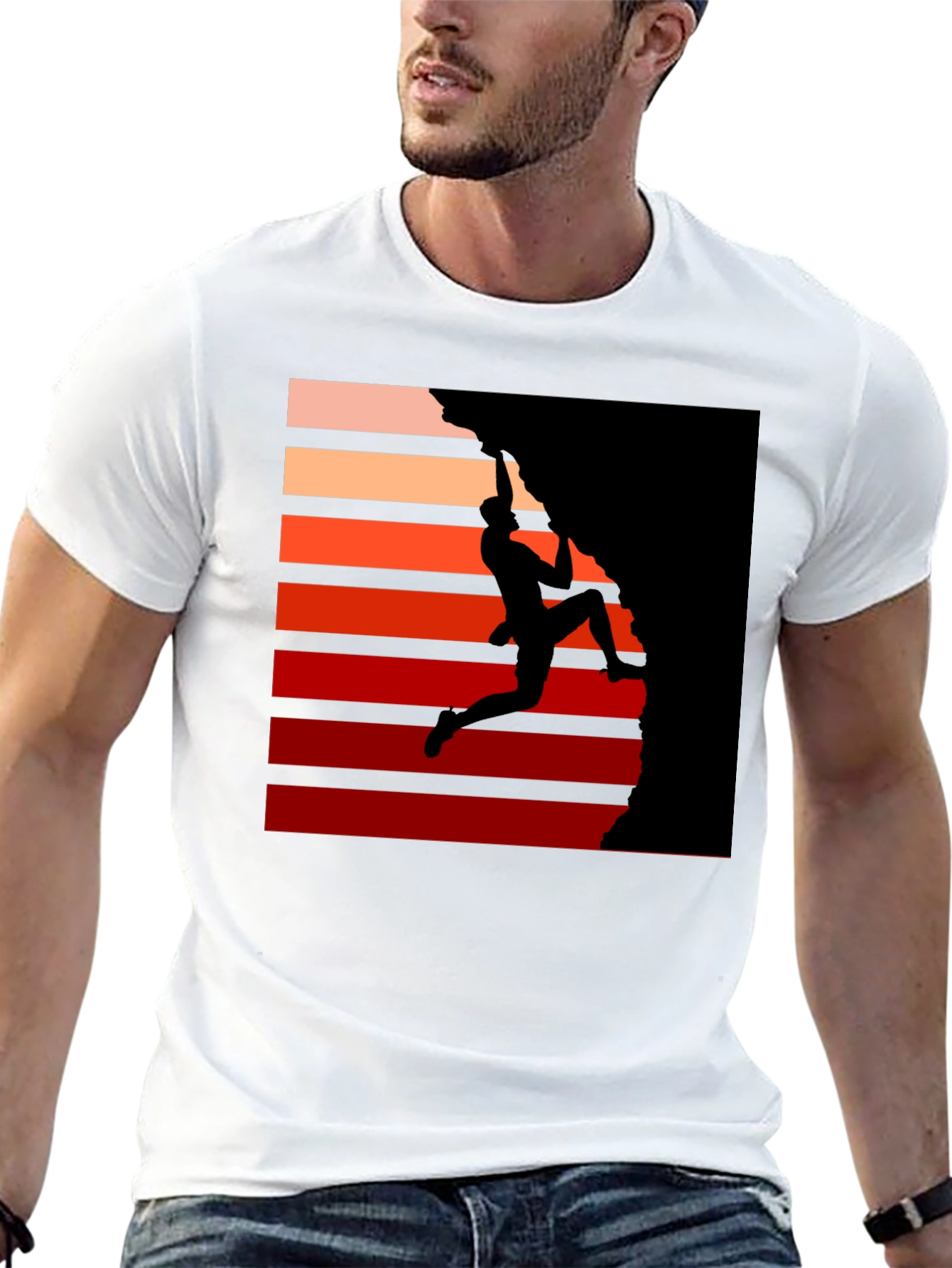 Sunset Climber Graphic Tee - Rock Climbing T-Shirt