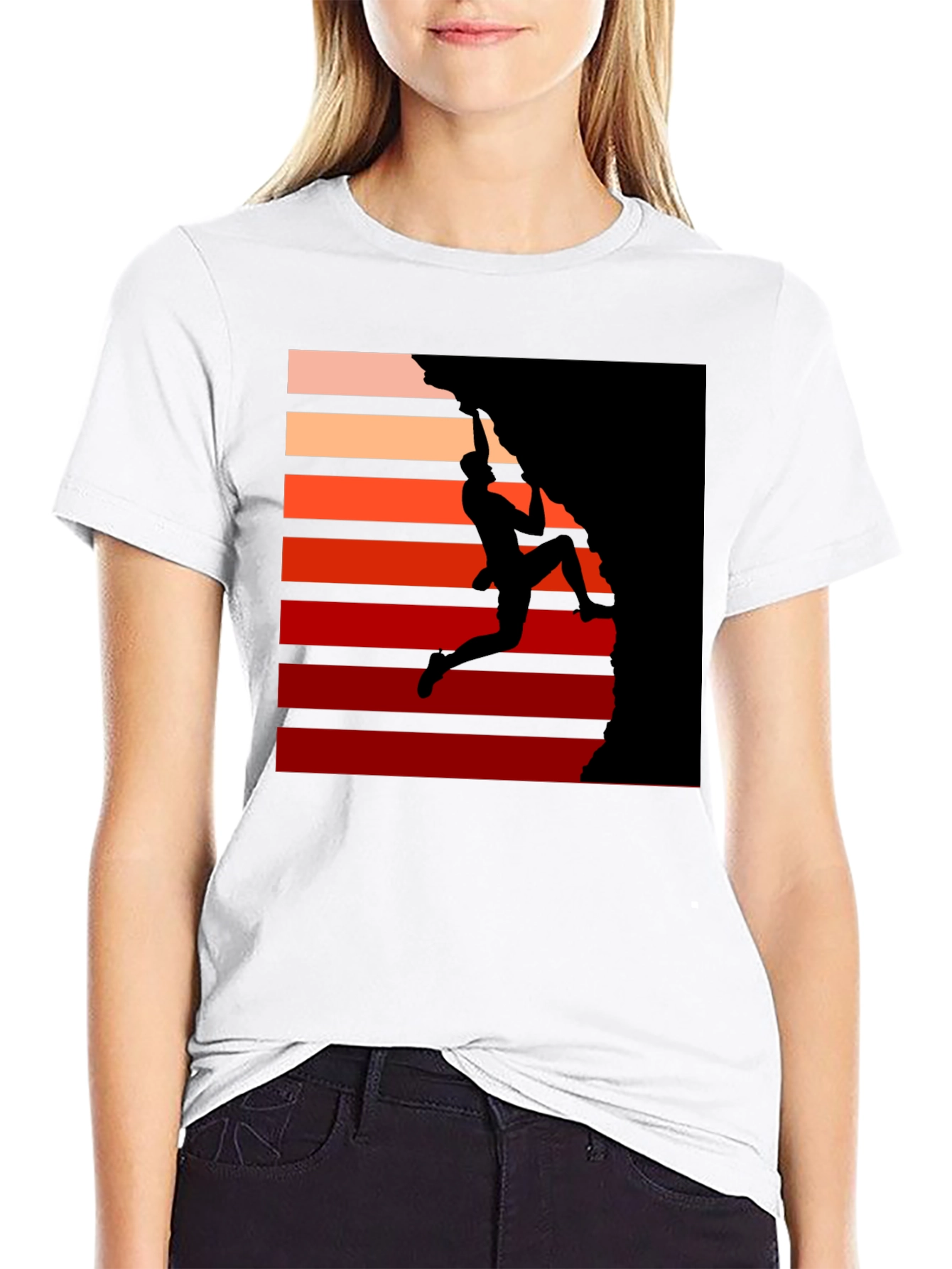Sunset Climber Graphic Tee - Rock Climbing T-Shirt