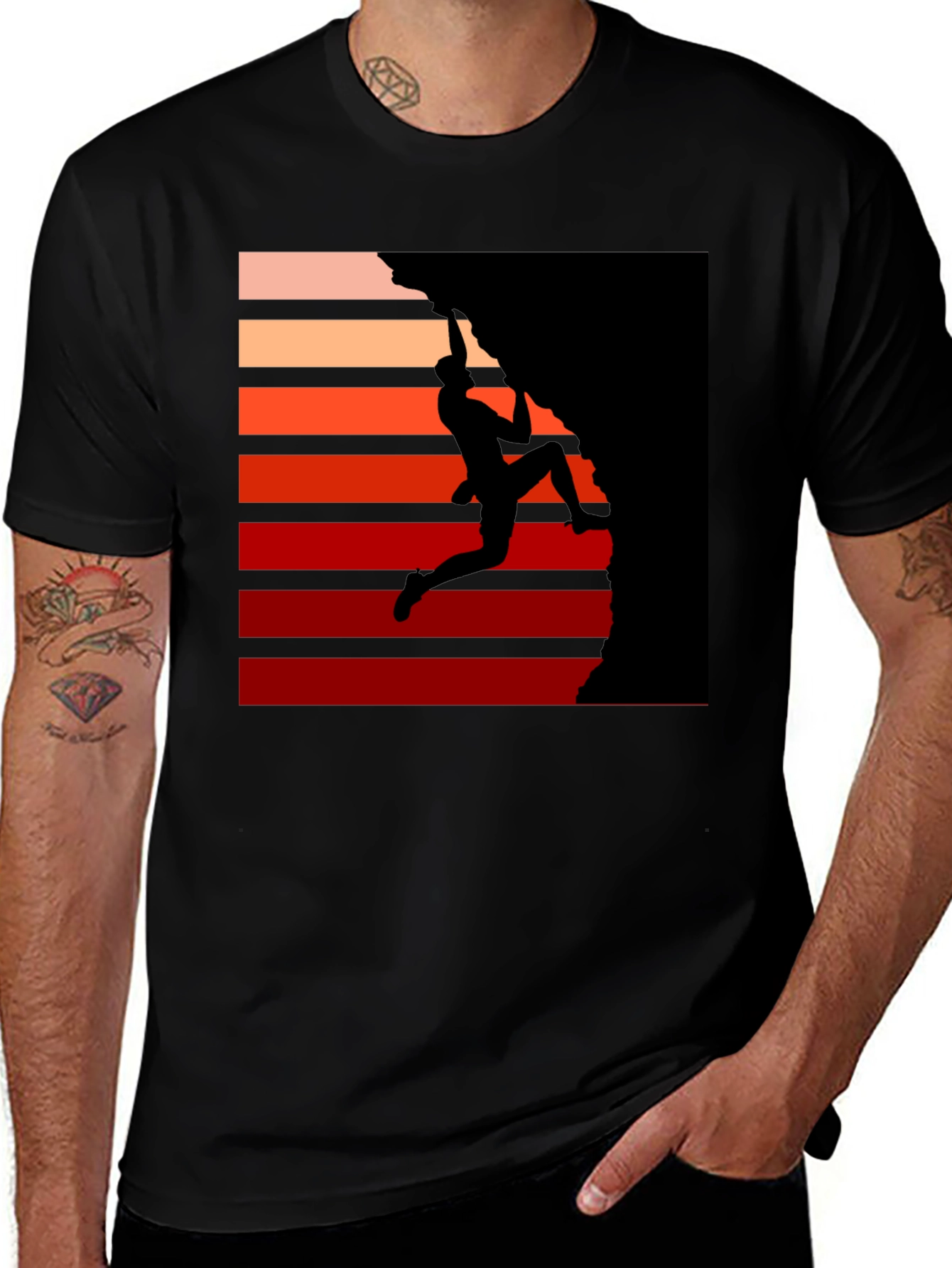 Sunset Climber Graphic Tee - Rock Climbing T-Shirt