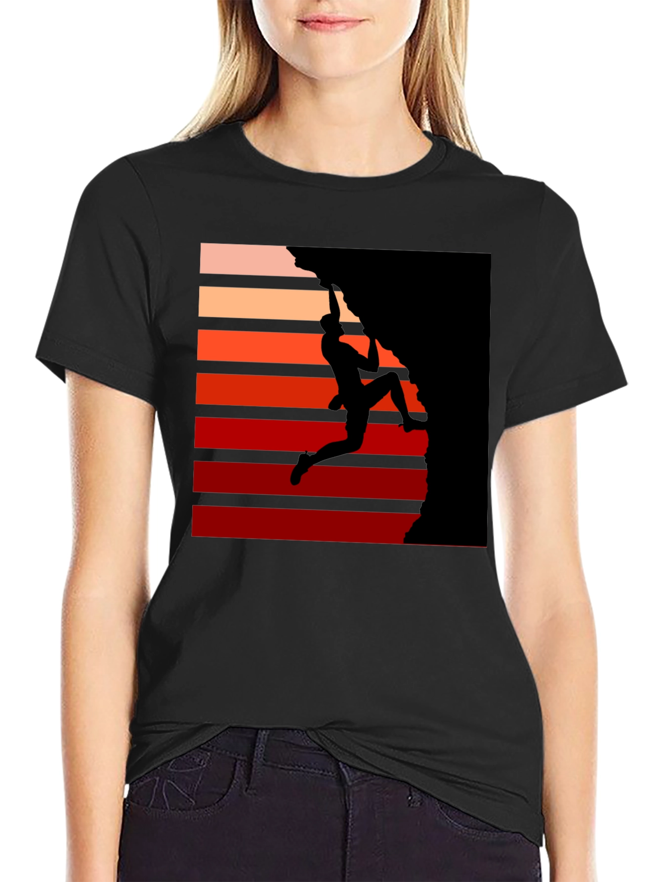 Sunset Climber Graphic Tee - Rock Climbing T-Shirt