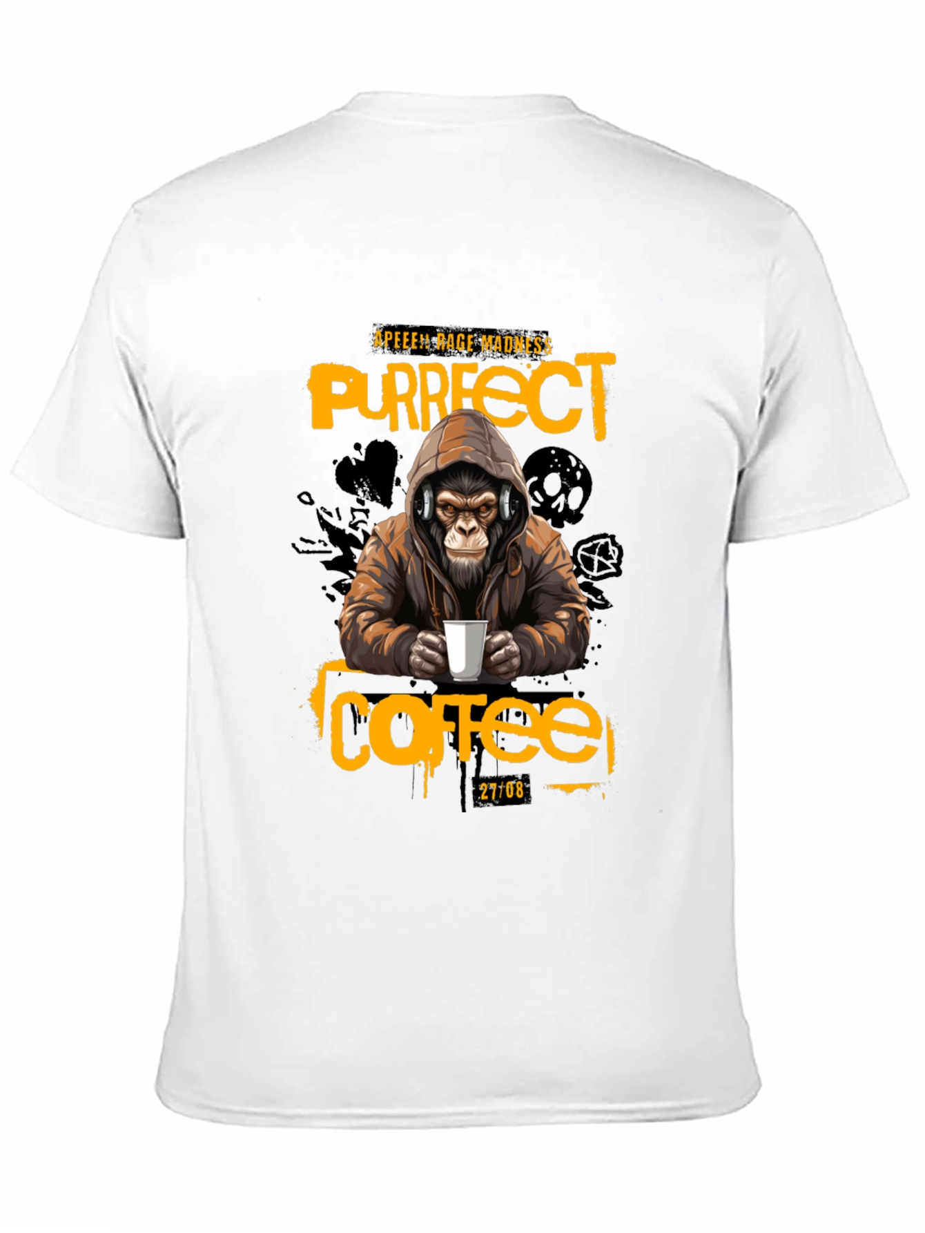 Ape Coffee T-Shirt - Purrfect Rage Madness