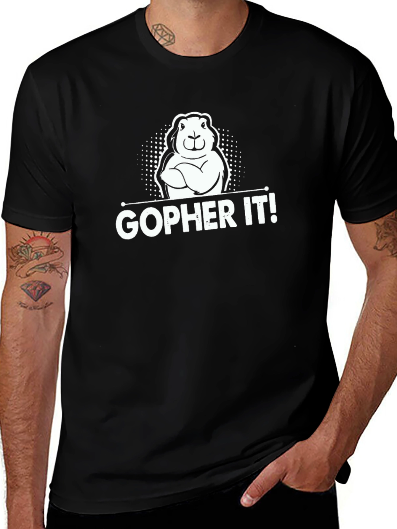 Gopher It! Black Graphic Tee