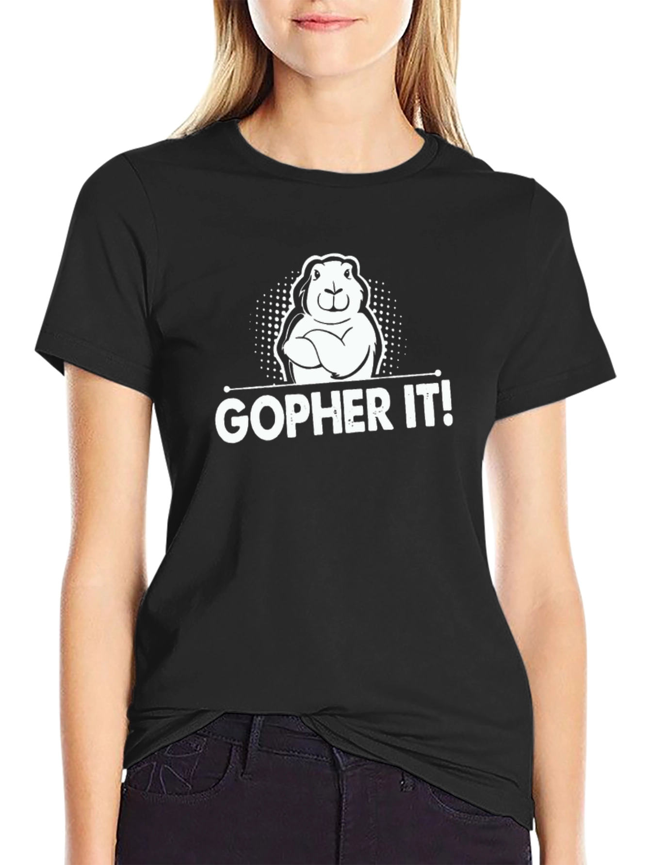 Gopher It! Black Graphic Tee
