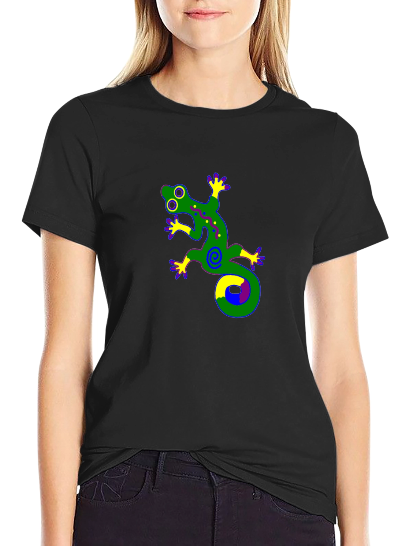 Lizard Graphic T-Shirt - Black