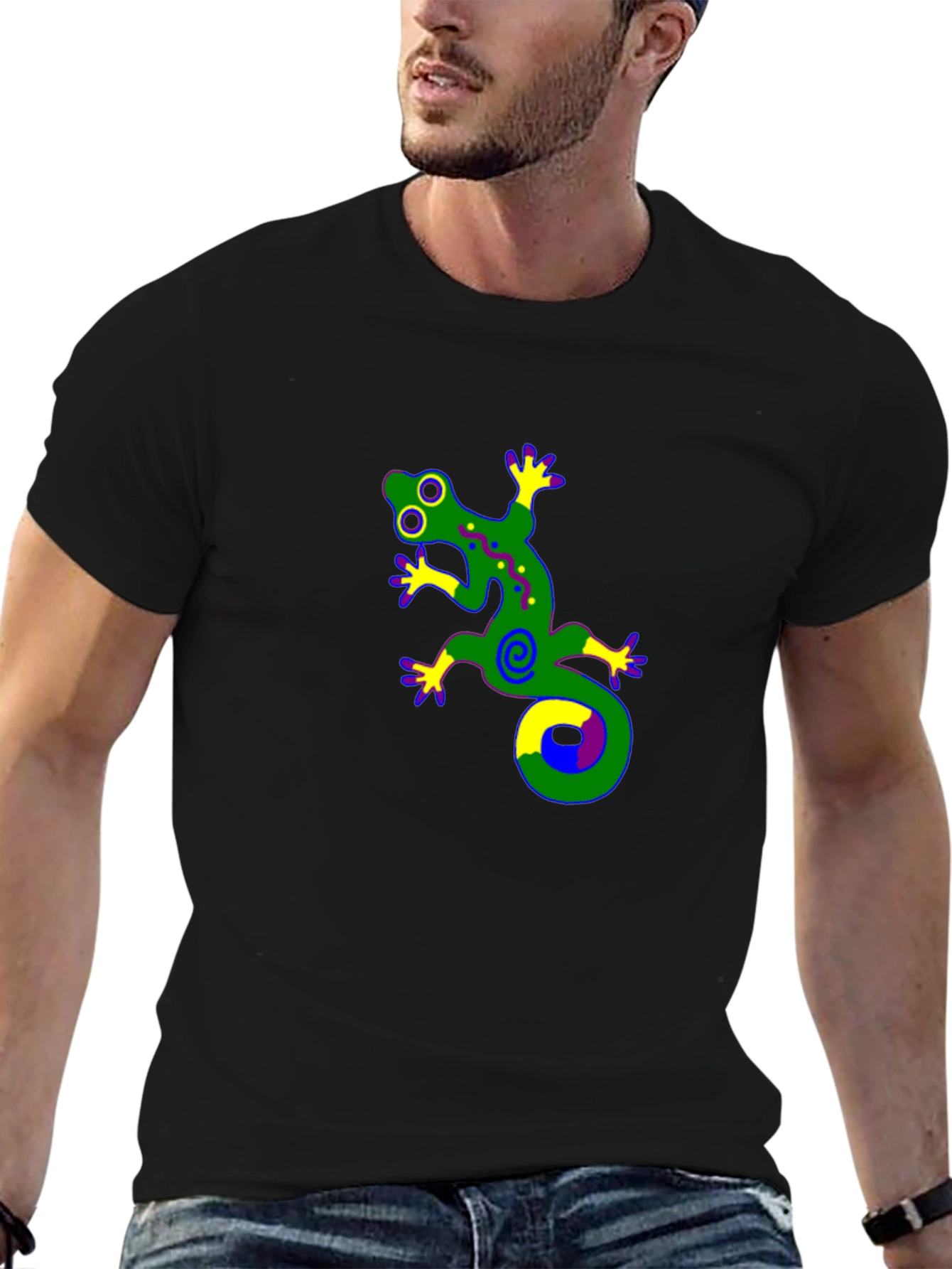 Lizard Graphic T-Shirt - Black