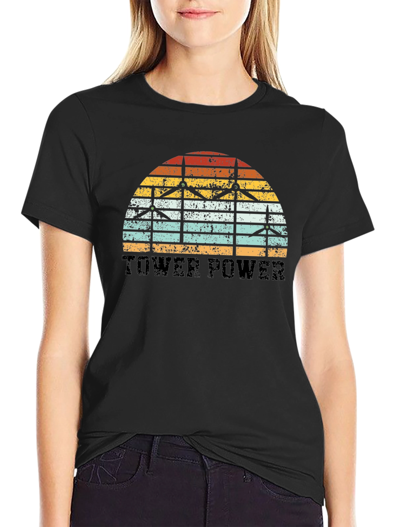 Tower Power Wind Turbine Graphic Tee