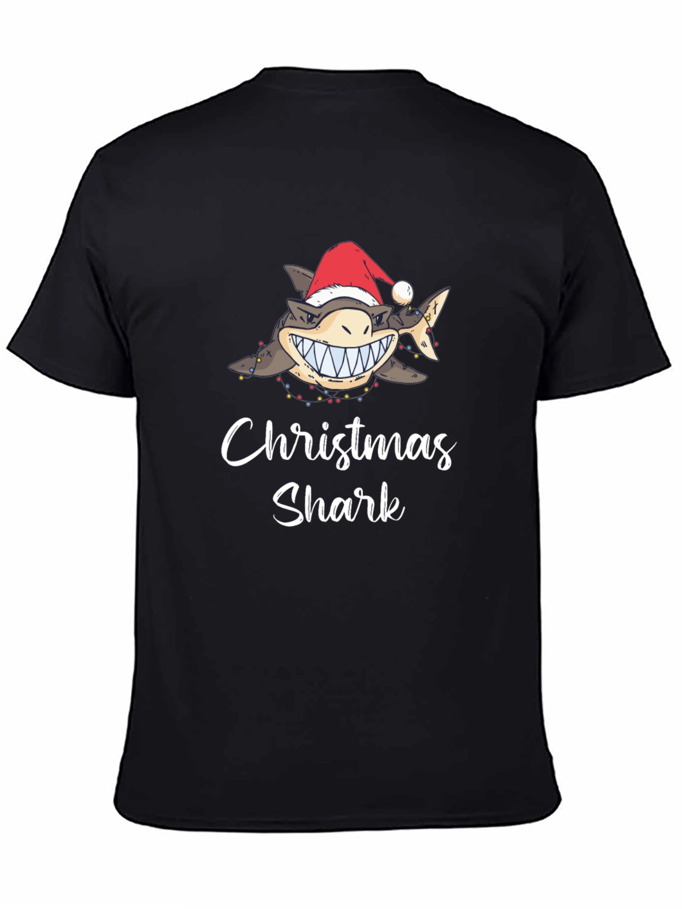Christmas Shark Graphic Tee - Holiday Fun