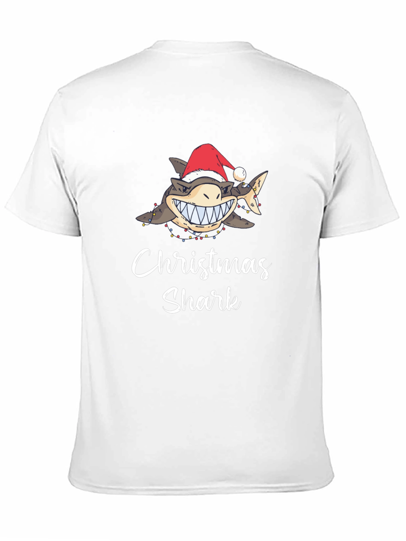 Christmas Shark Graphic Tee - Holiday Fun