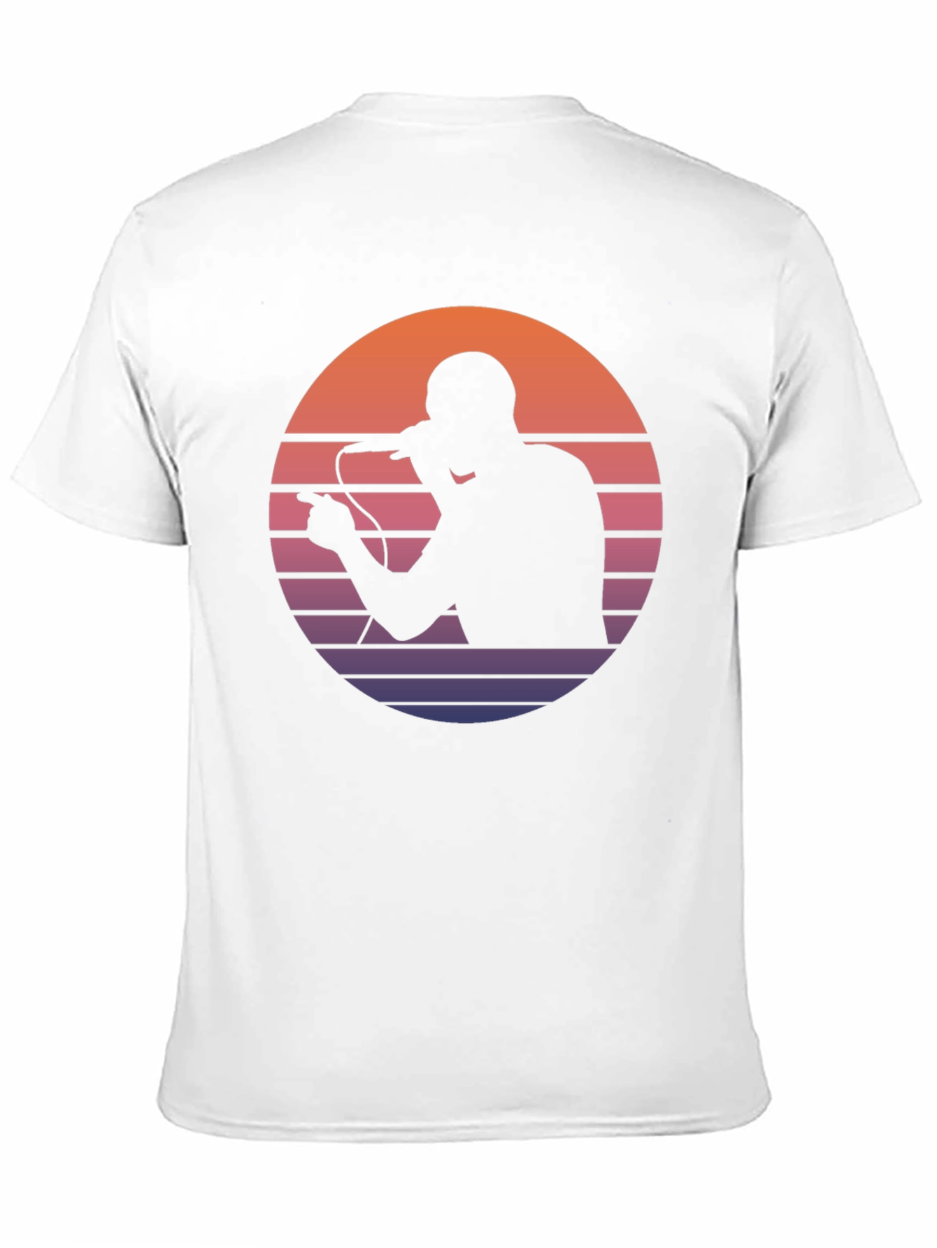 Retro Sunset Singer Black T-Shirt