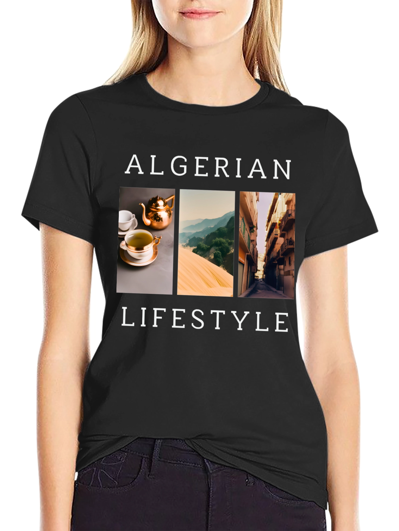 Algerian Lifestyle Black T-Shirt