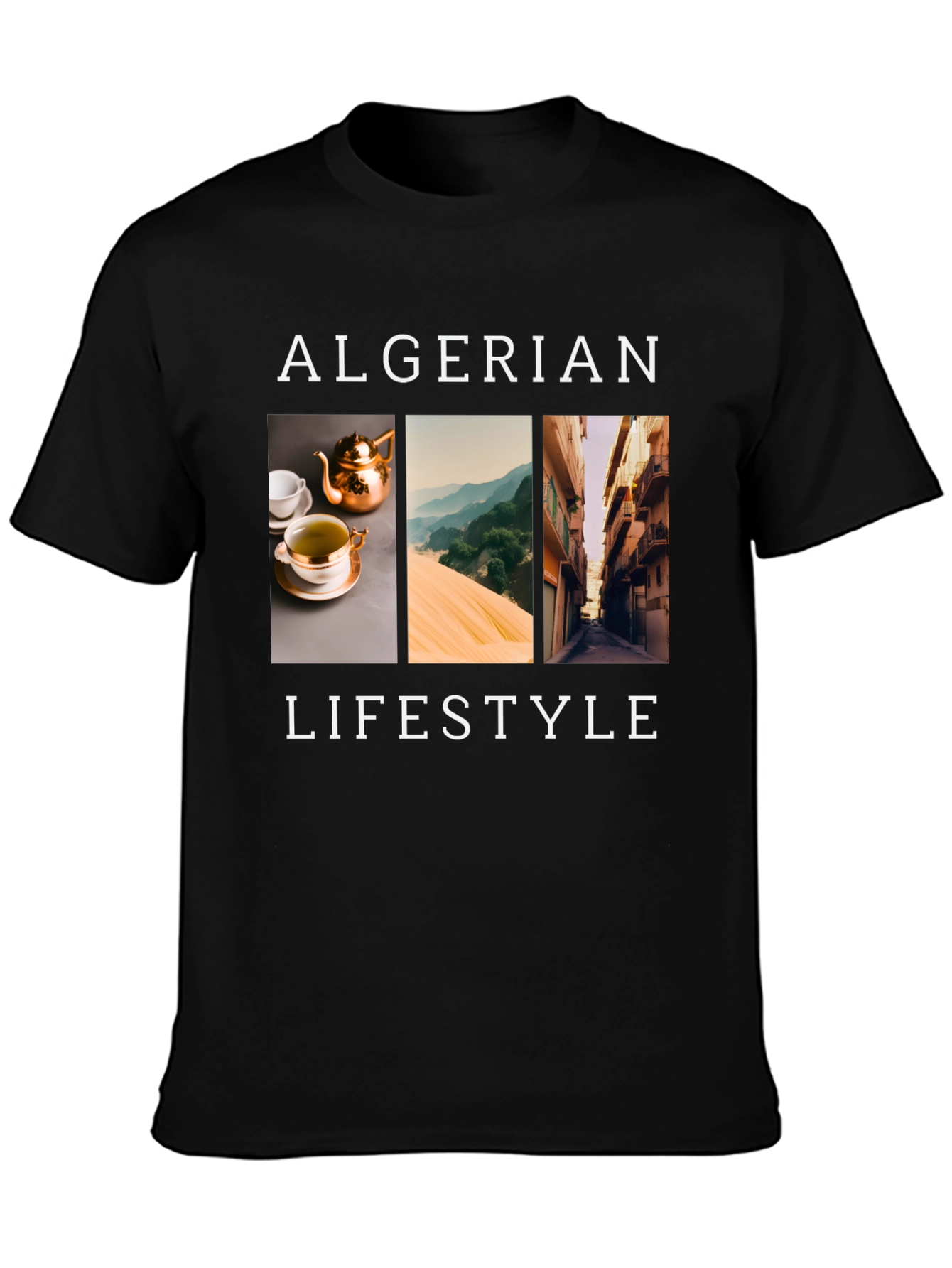 Algerian Lifestyle Black T-Shirt