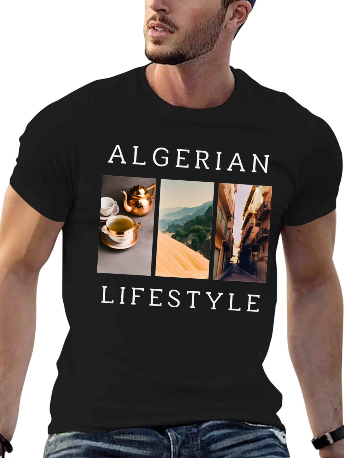 Algerian Lifestyle Black T-Shirt