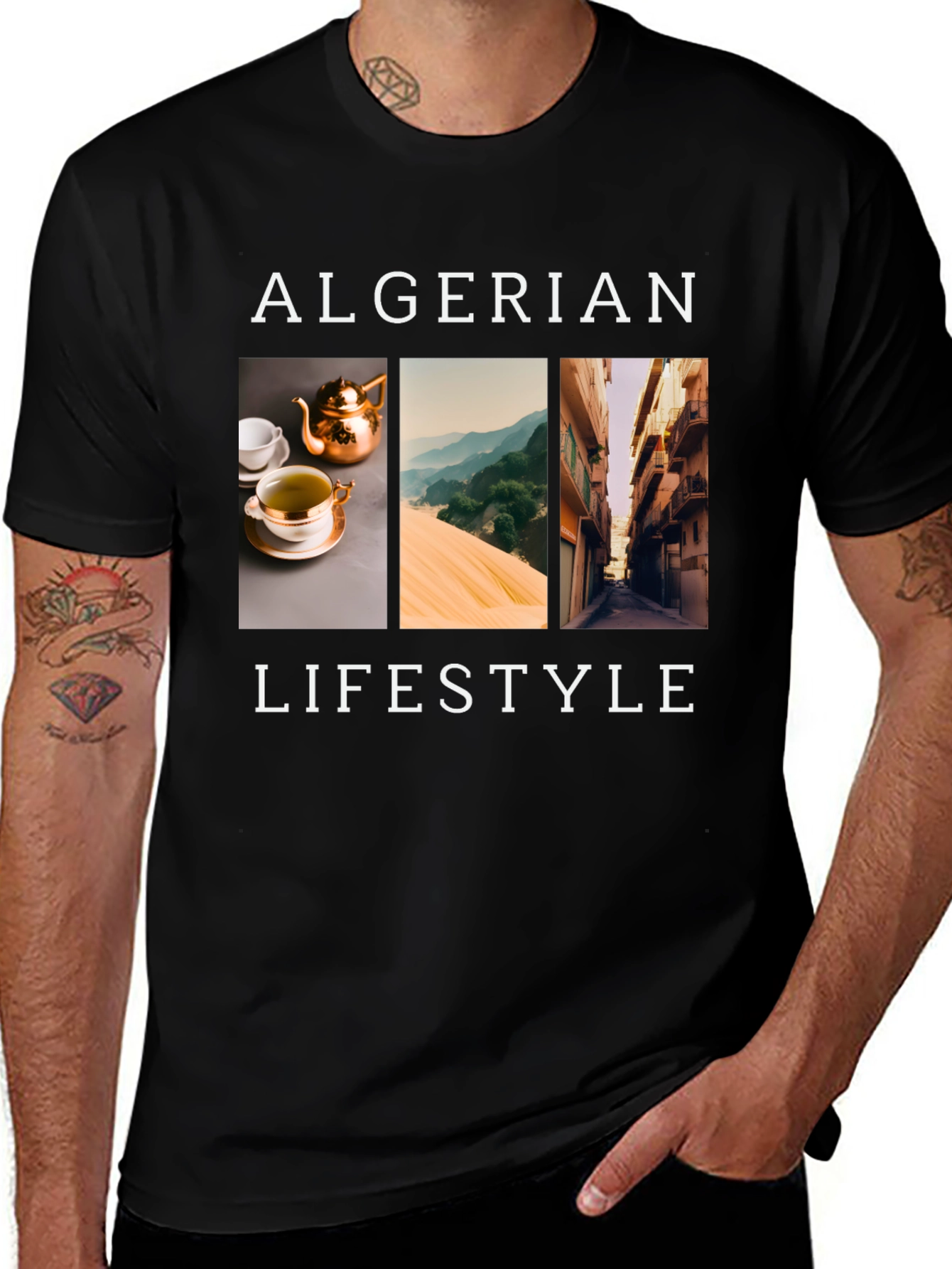 Algerian Lifestyle Black T-Shirt
