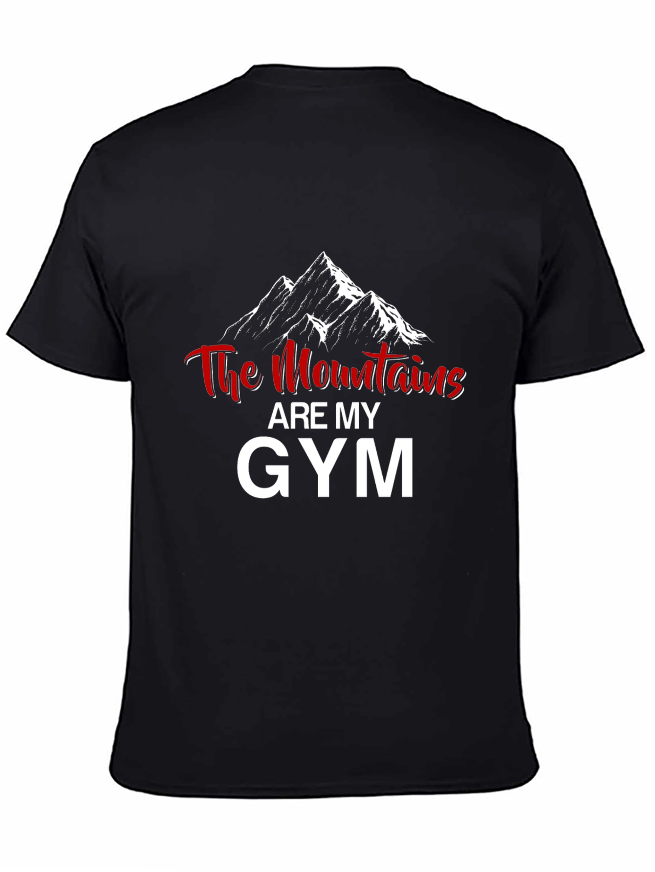 Mountains are My Gym Black Graphic T-Shirt