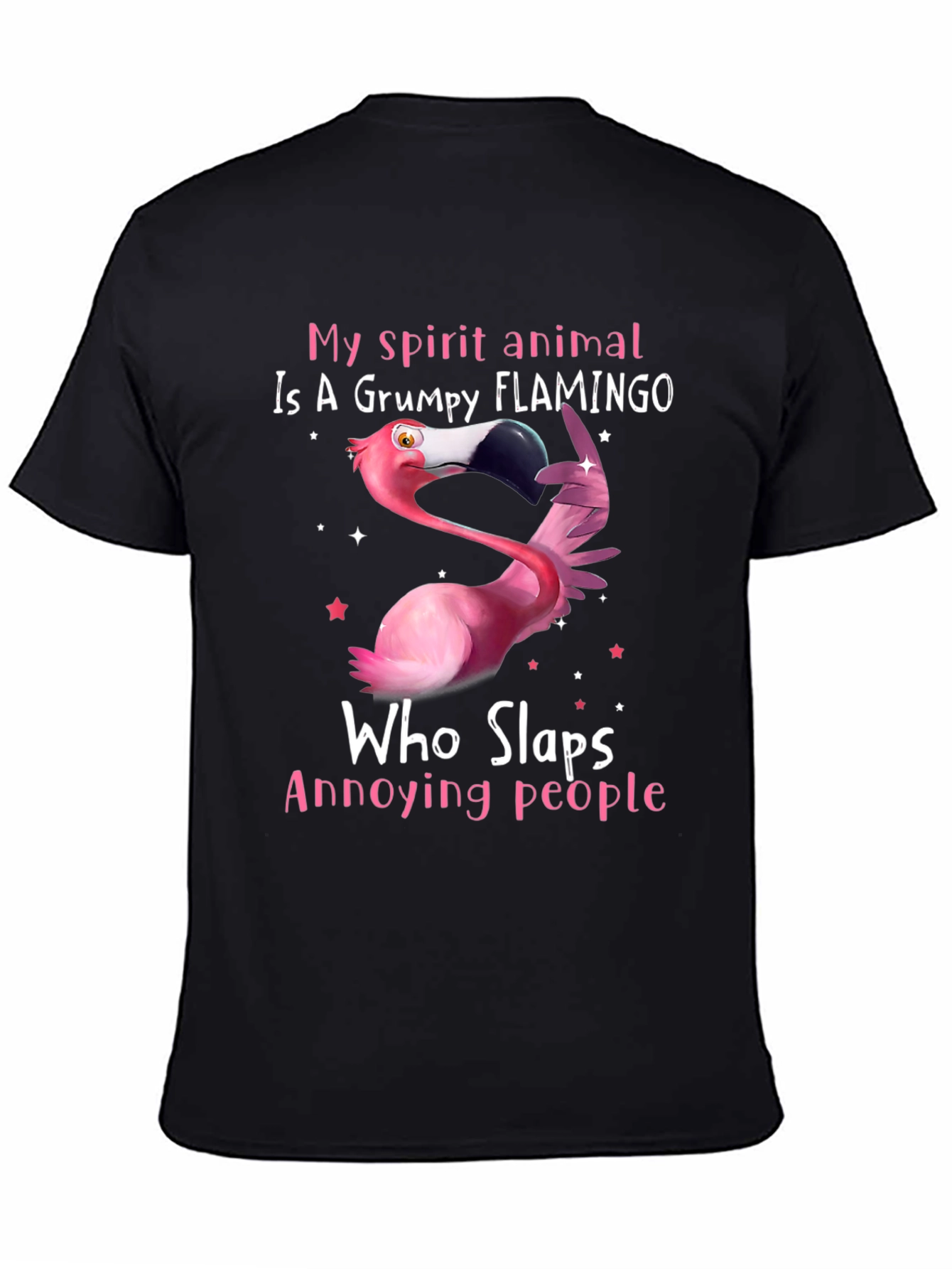Grumpy Flamingo Slaps Annoying People T-Shirt
