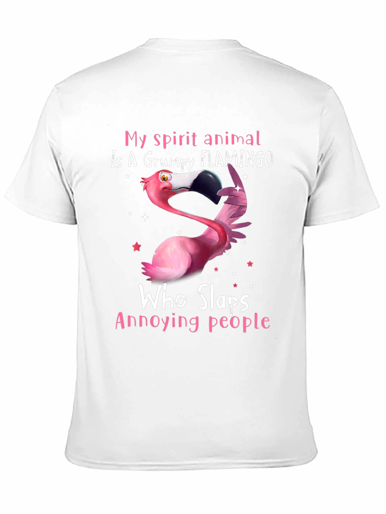 Grumpy Flamingo Slaps Annoying People T-Shirt