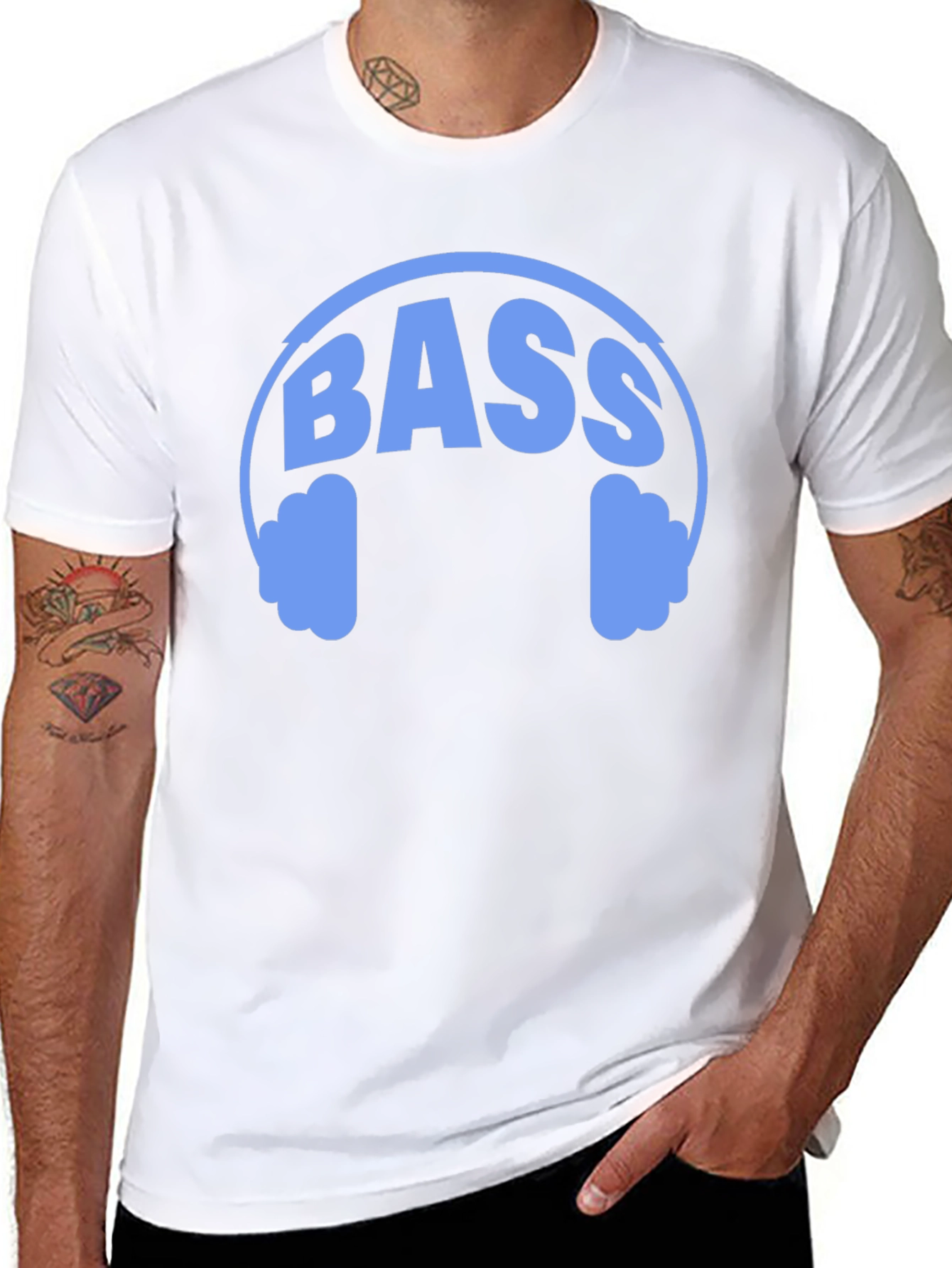 Bass Headphones Graphic Tee - Music Lover Shirt