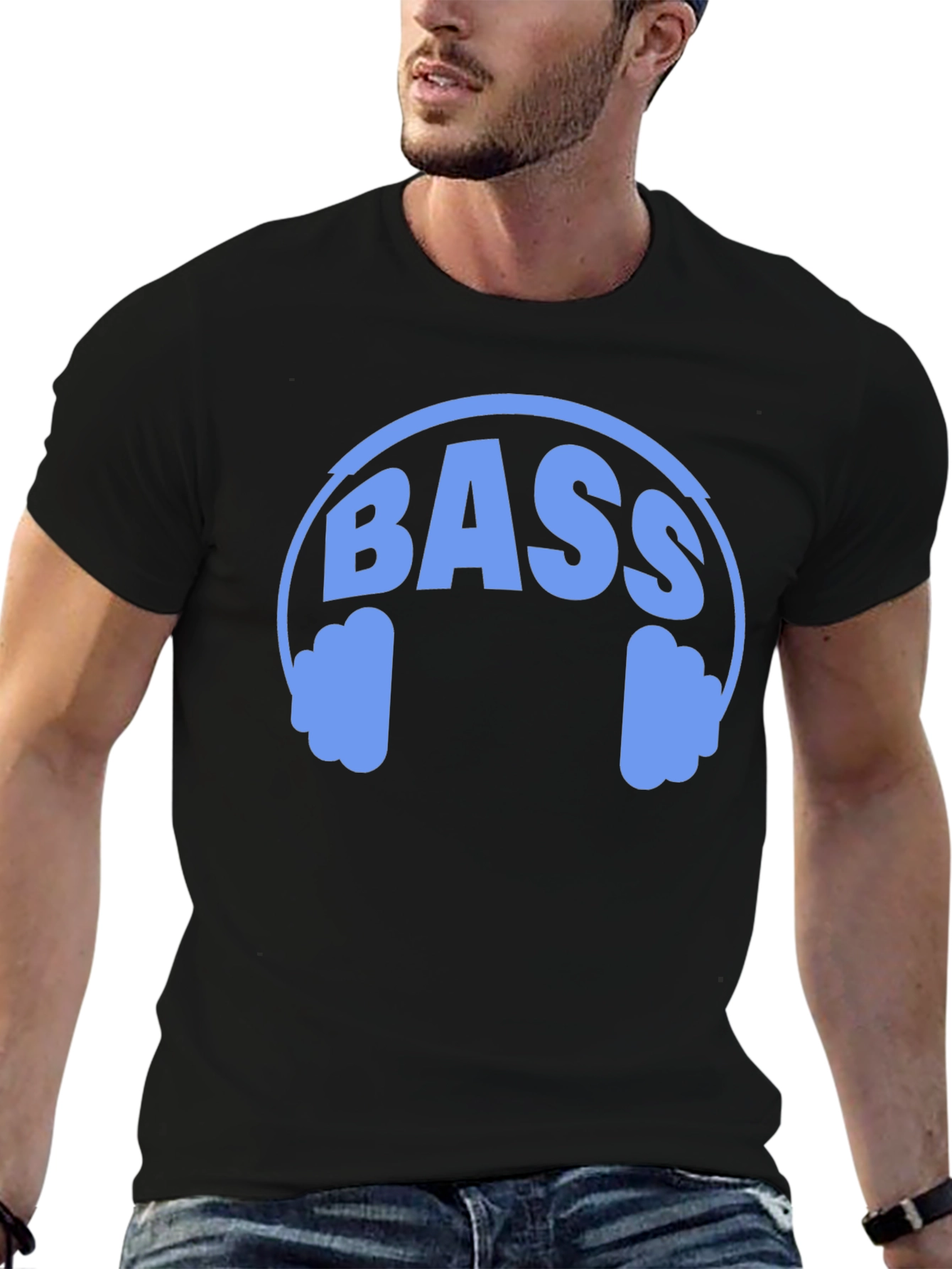 Bass Headphones Graphic Tee - Music Lover Shirt