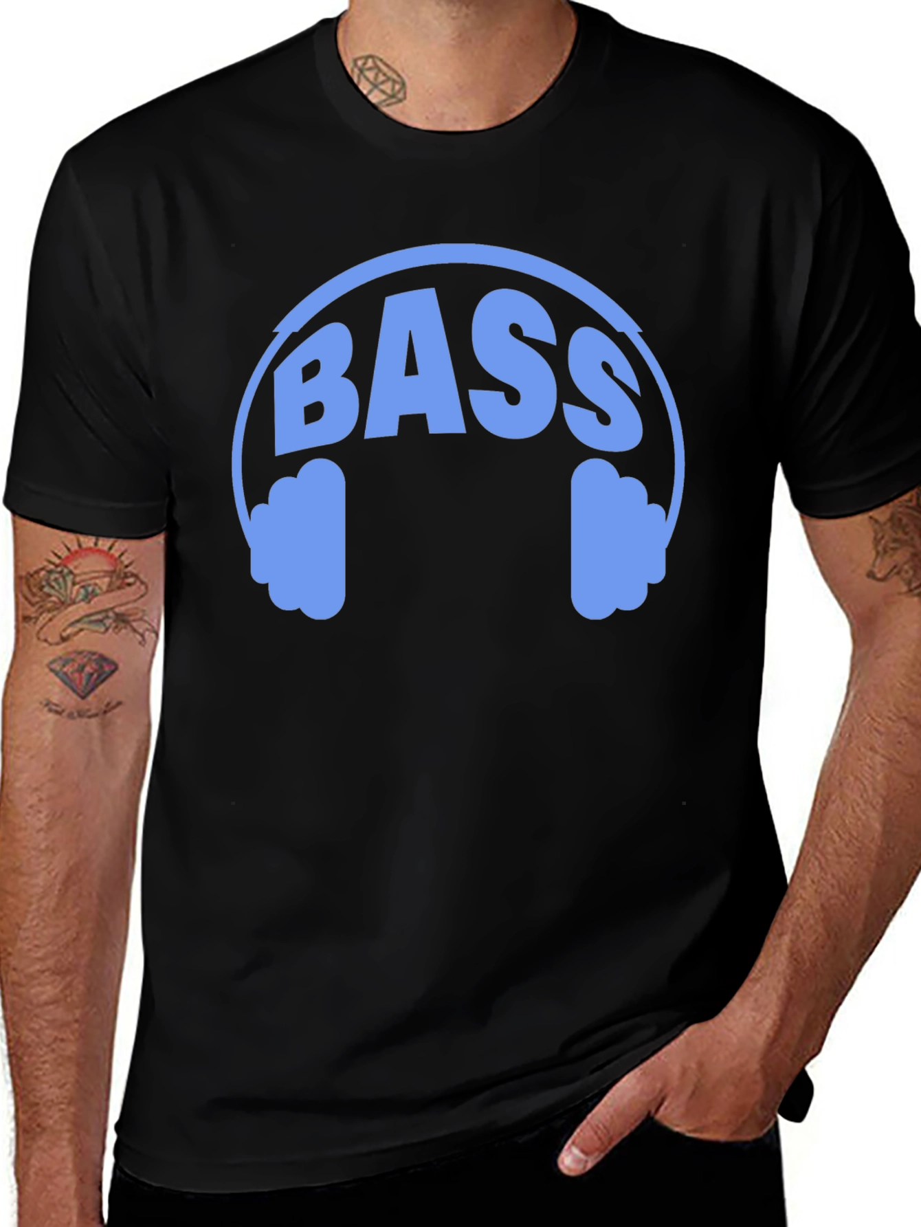 Bass Headphones Graphic Tee - Music Lover Shirt