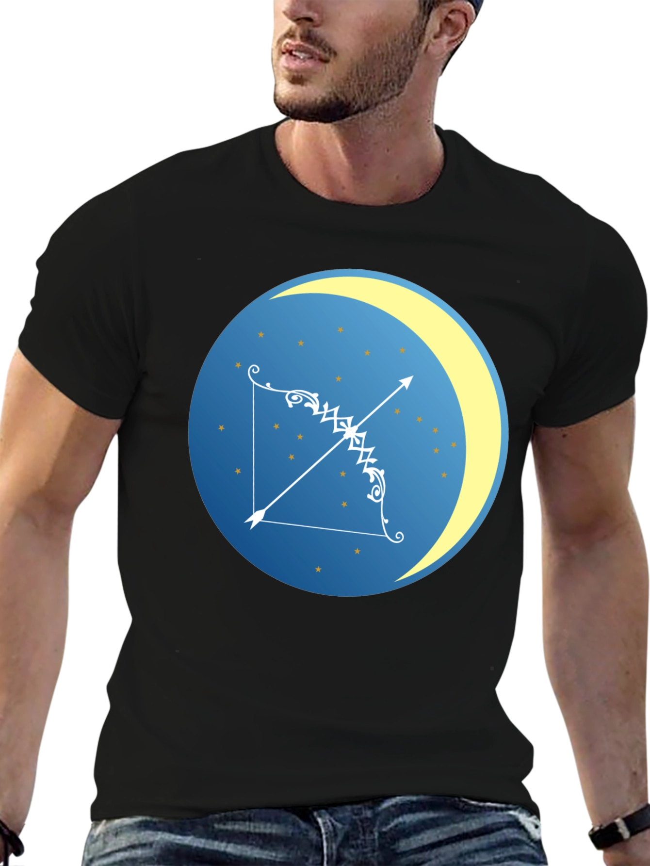 Sagittarius Zodiac Black T-Shirt
