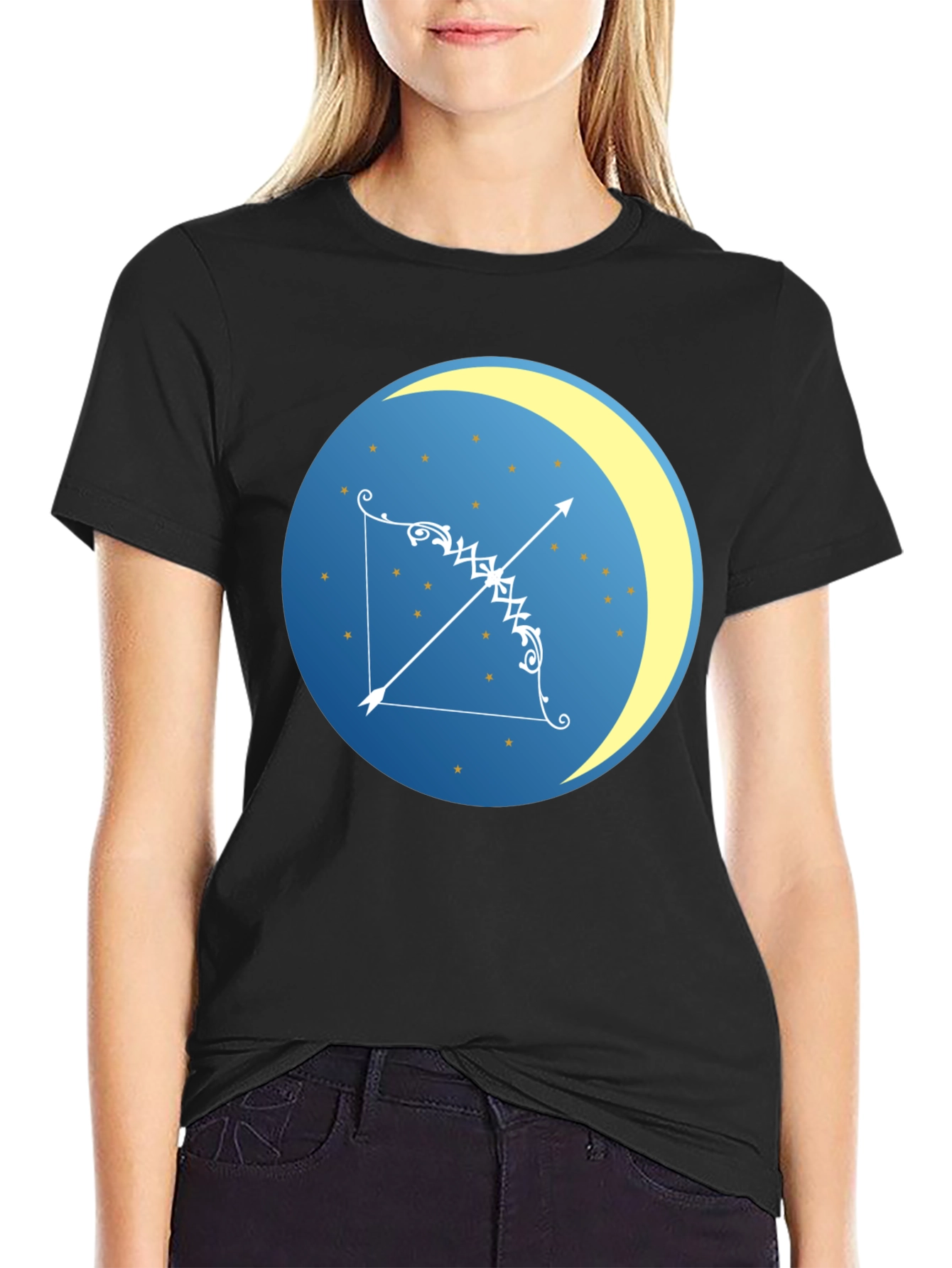Sagittarius Zodiac Black T-Shirt