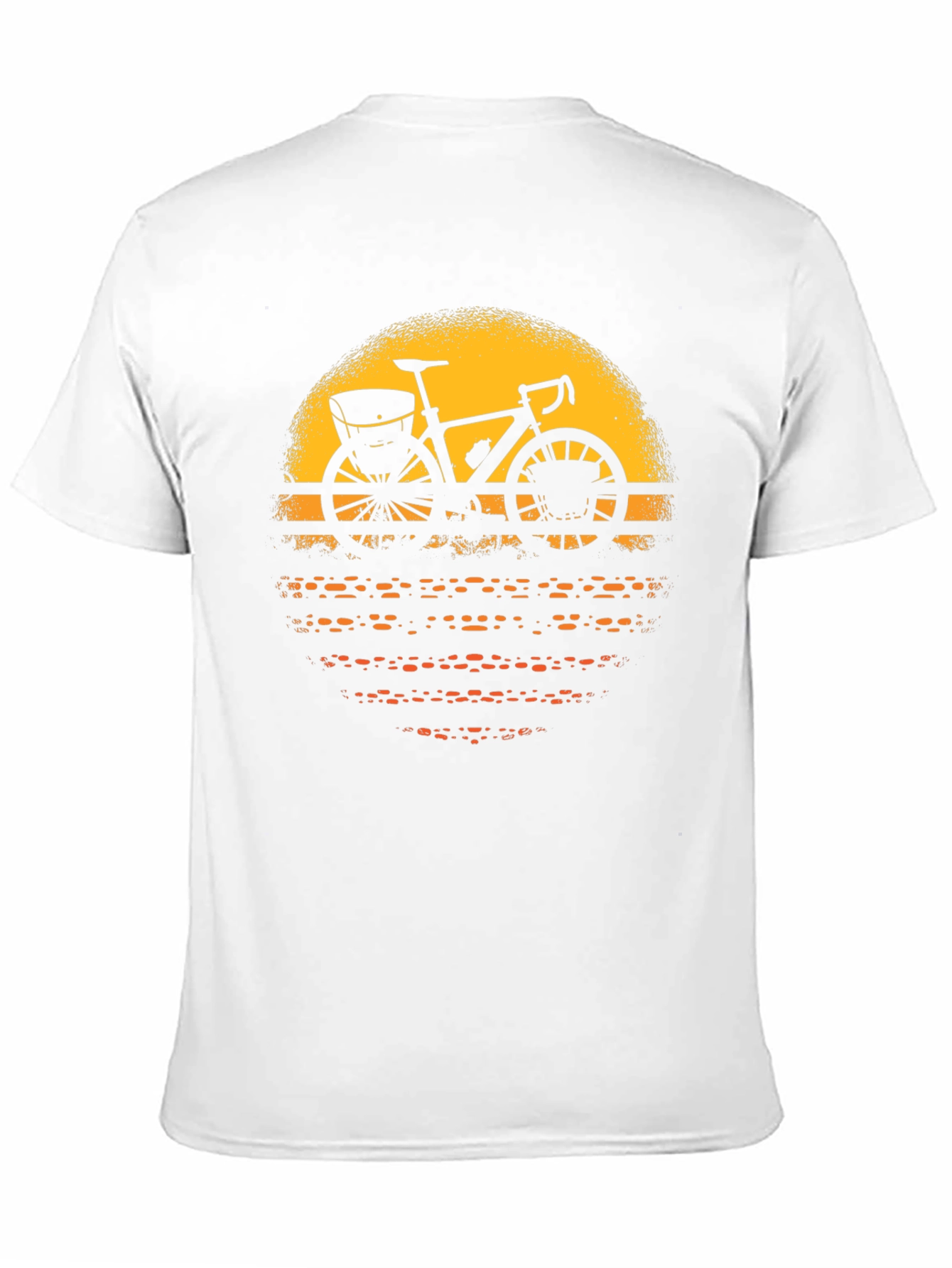 Retro Bicycle Sunset Graphic Tee - Black