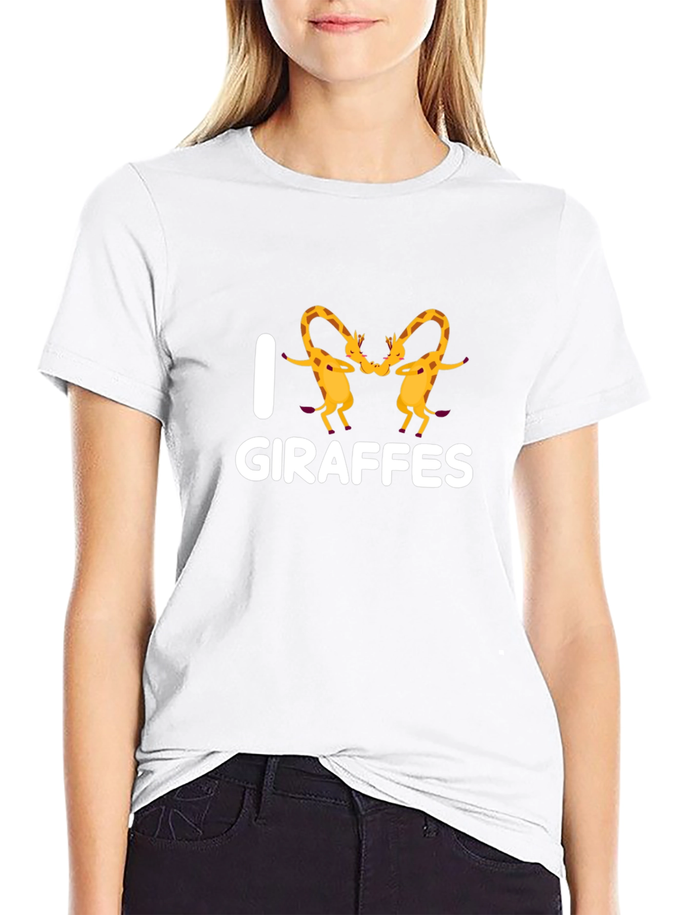 I Love Giraffes T-Shirt - Novelty Graphic Tee