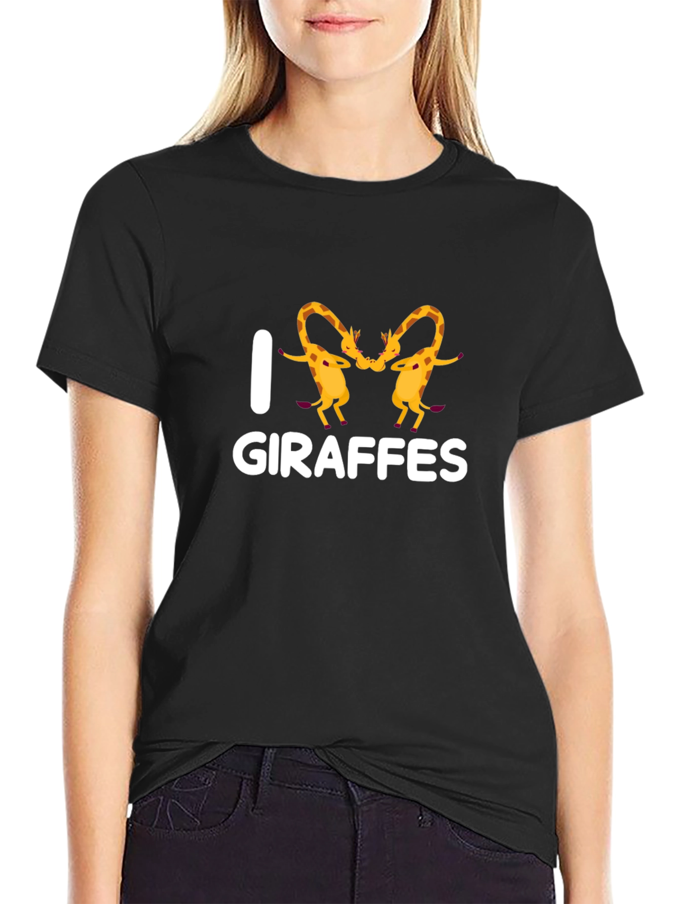 I Love Giraffes T-Shirt - Novelty Graphic Tee