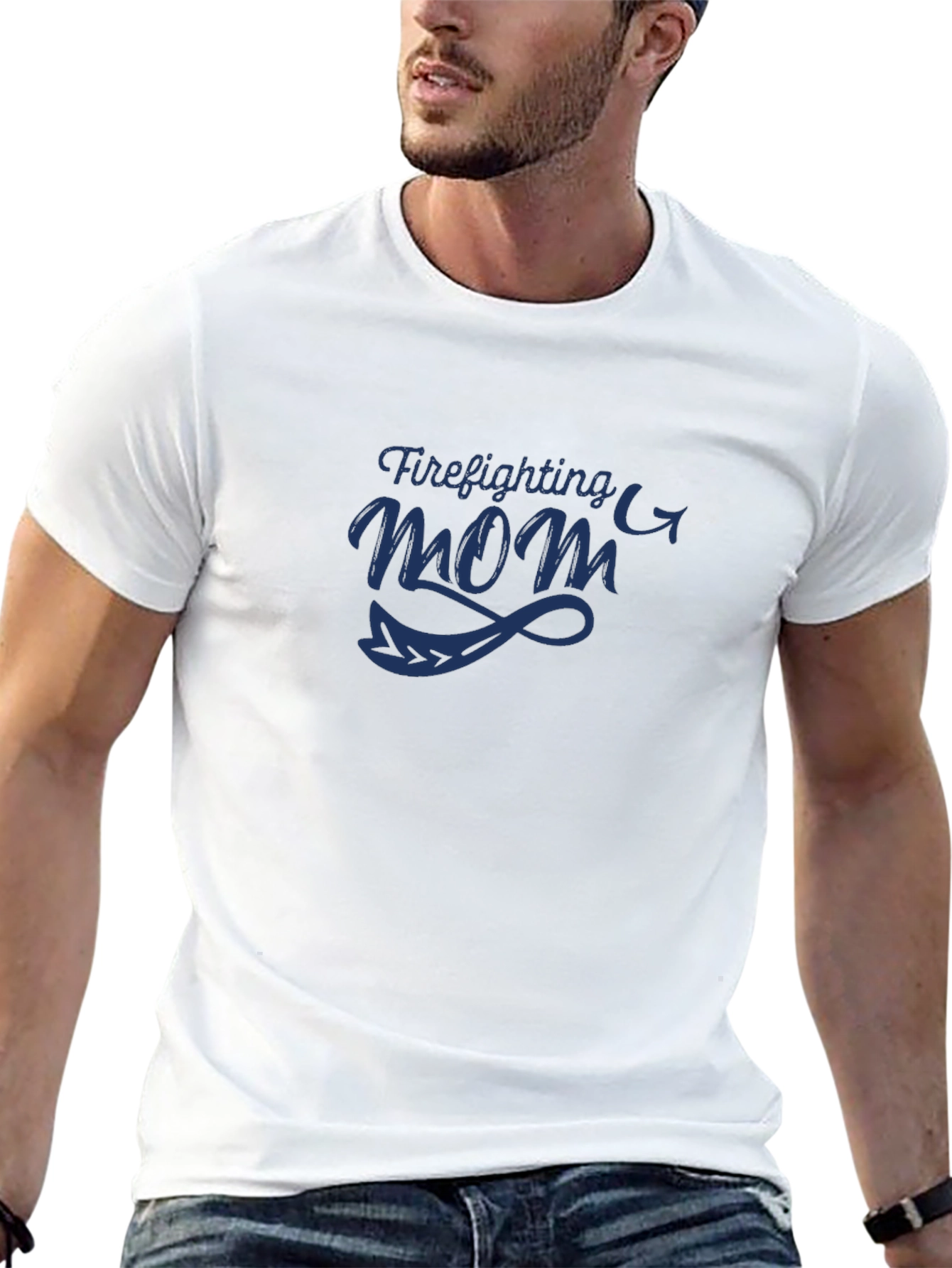 Firefighting Mom Black T-Shirt