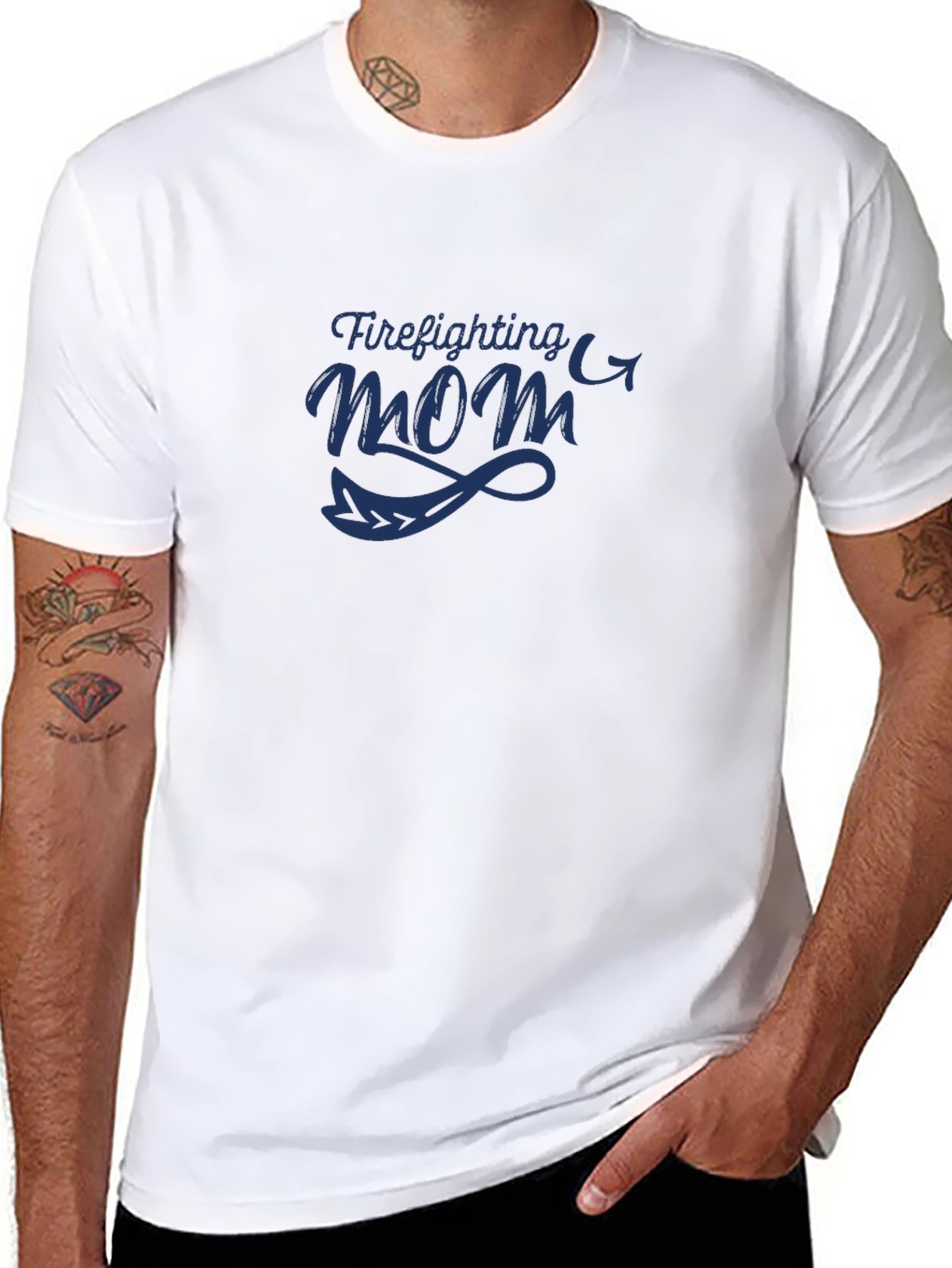 Firefighting Mom Black T-Shirt