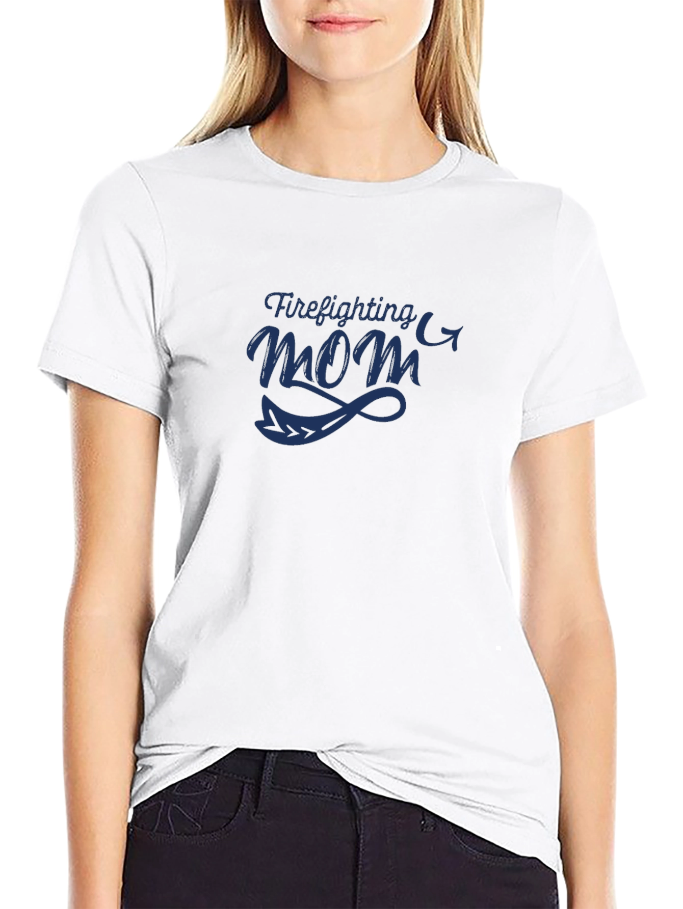 Firefighting Mom Black T-Shirt