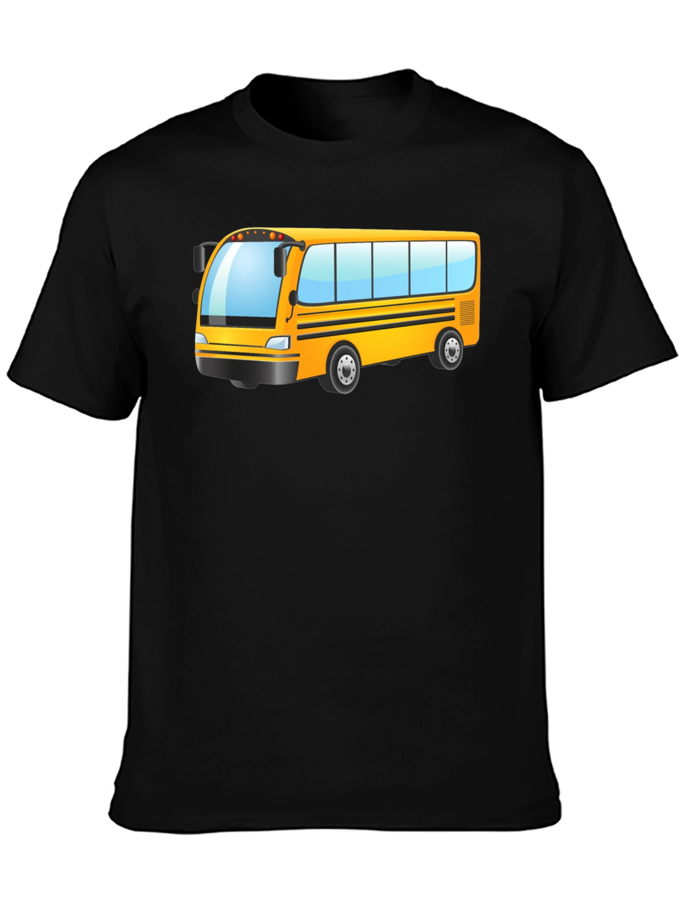 Cartoon School Bus Graphic T-Shirt