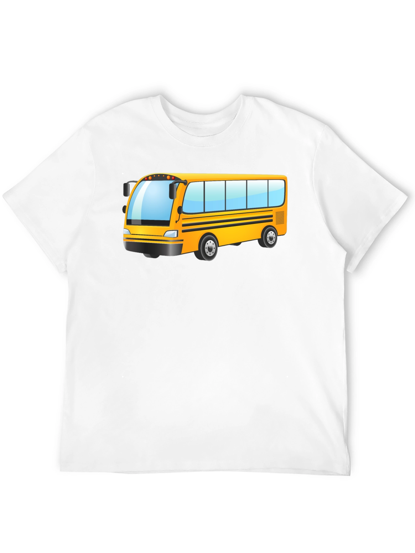 Cartoon School Bus Graphic T-Shirt
