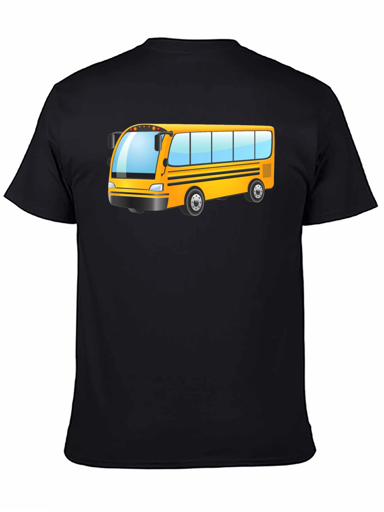 Cartoon School Bus Graphic T-Shirt