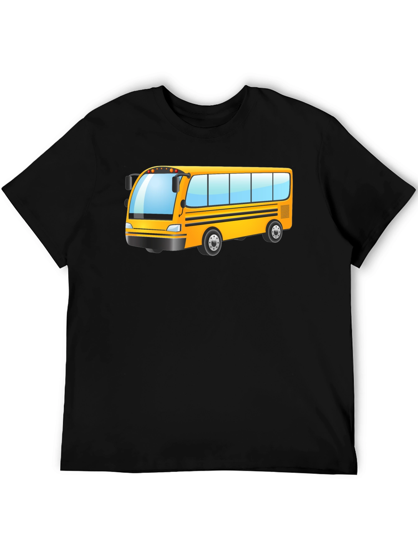 Cartoon School Bus Graphic T-Shirt
