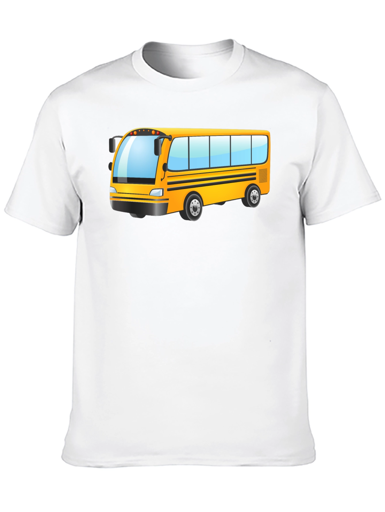 Cartoon School Bus Graphic T-Shirt