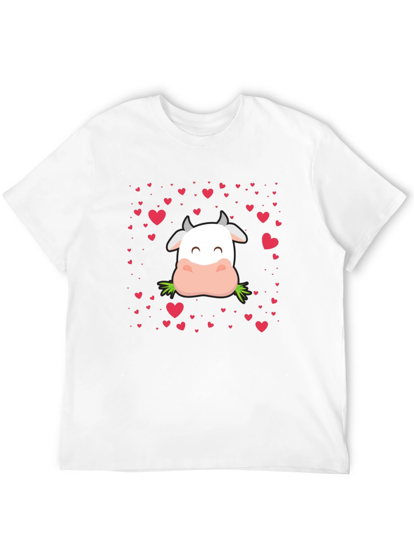 Cute Cow Valentines Day Graphic Tee