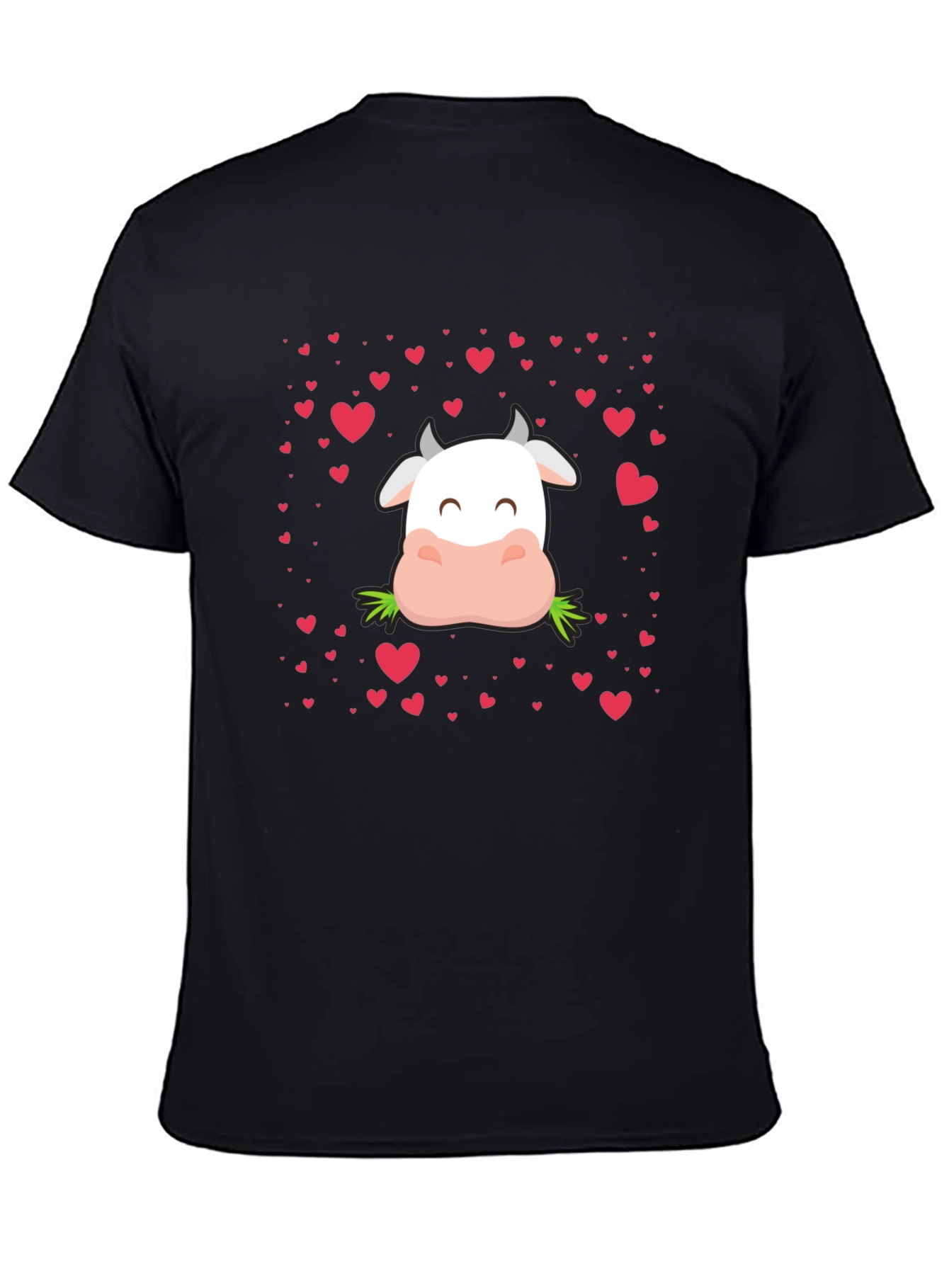 Cute Cow Valentines Day Graphic Tee