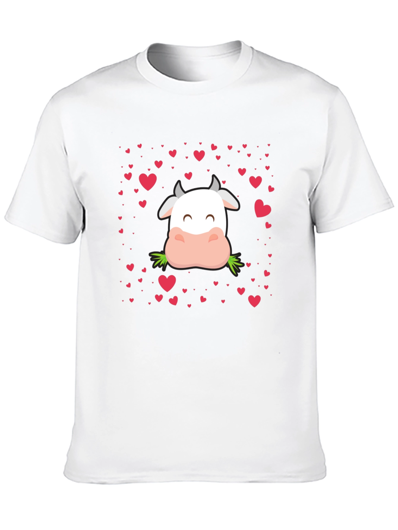 Cute Cow Valentines Day Graphic Tee