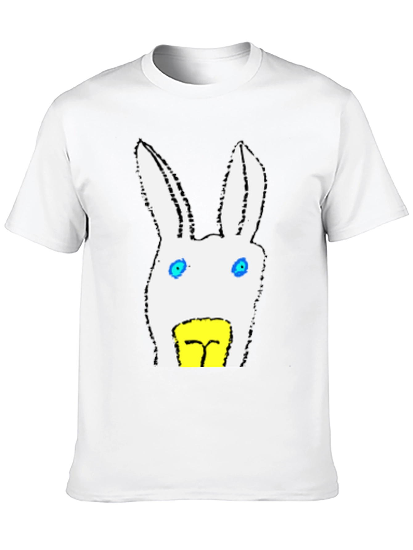 Bunny Graphic Tee - Stylish Black Cotton T-Shirt