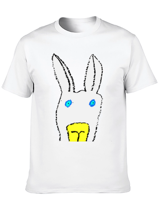 Bunny Graphic Tee - Stylish Black Cotton T-Shirt